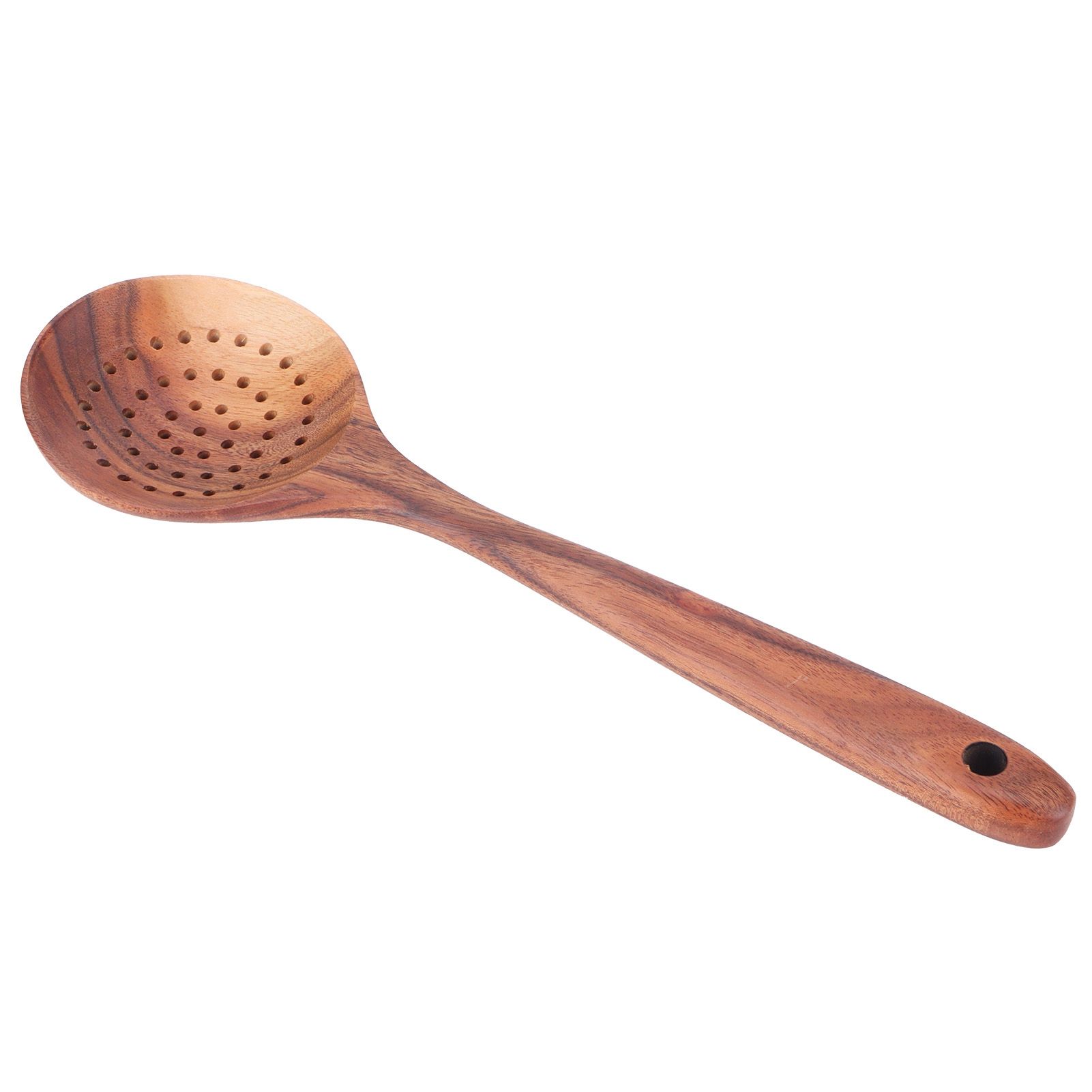 Slotted Spoon Wooden Long Handle Skimmer Scoop Kitchenware Cooking Kitchen Utensil view 9