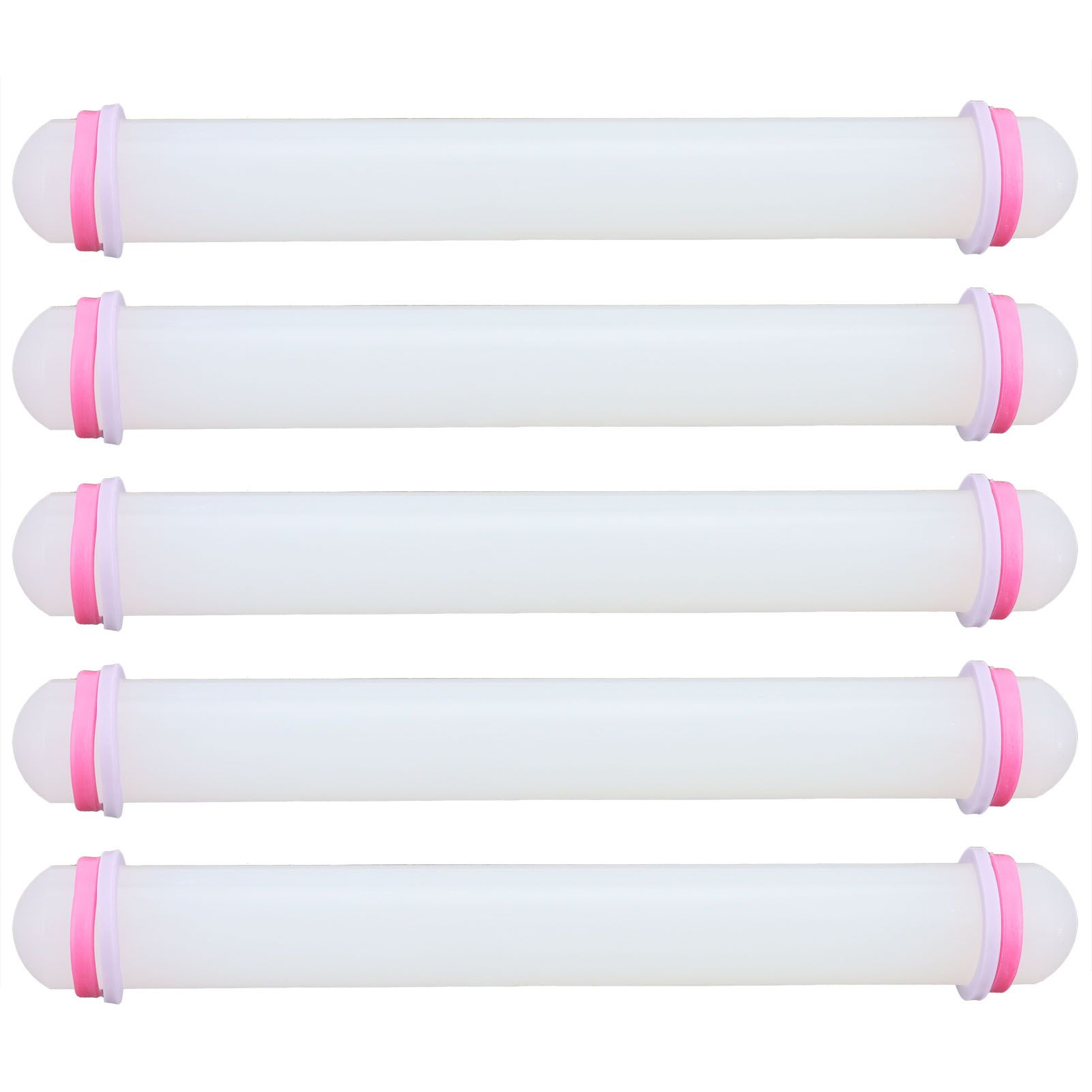 5Pcs NonStick Rolling Pin Food Grade Soft Pottery Clay Roller Baking Tool for view 2