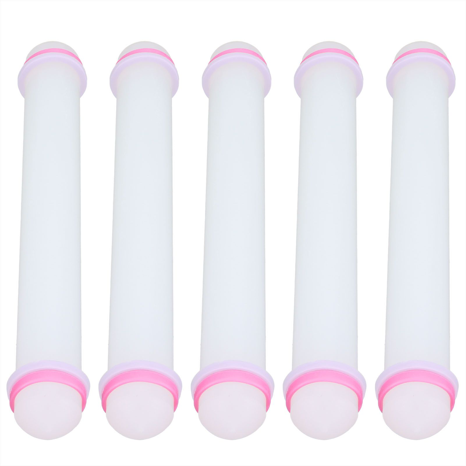 5Pcs NonStick Rolling Pin Food Grade Soft Pottery Clay Roller Baking Tool for view 3