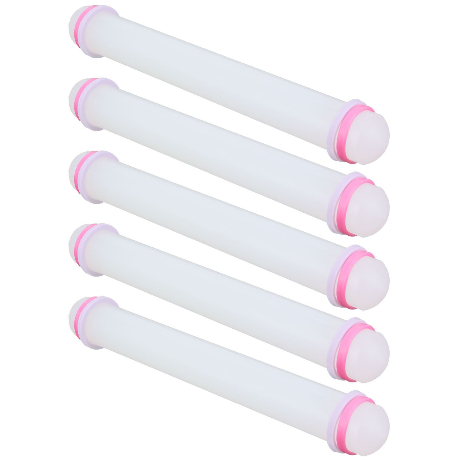 5Pcs NonStick Rolling Pin Food Grade Soft Pottery Clay Roller Baking Tool for view 7