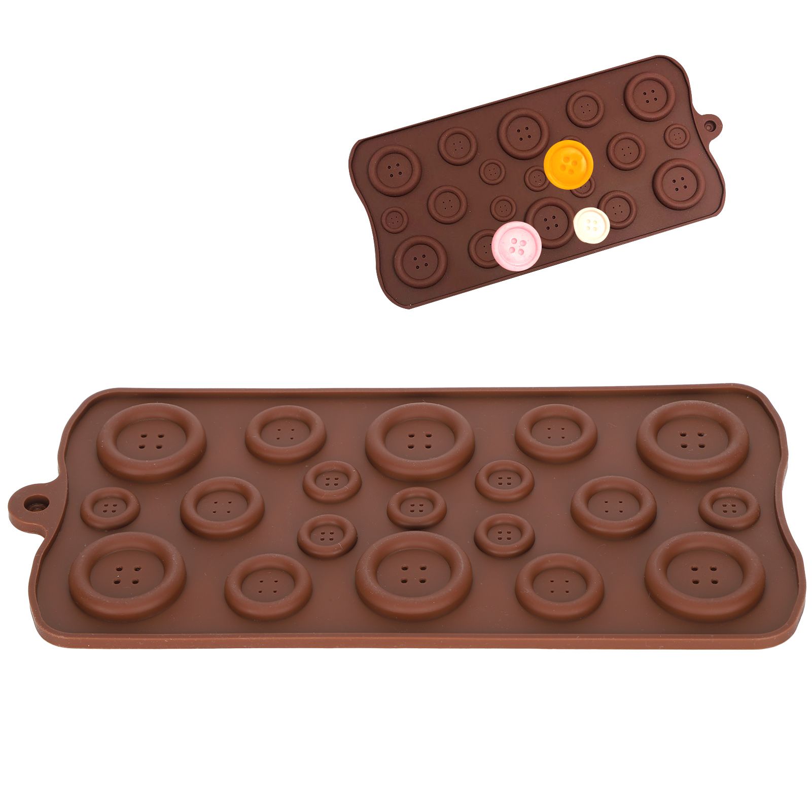 Chocolate Mold Tray ButtonShape Mold DIY Fondant Pastries Candy Making Baking view 11