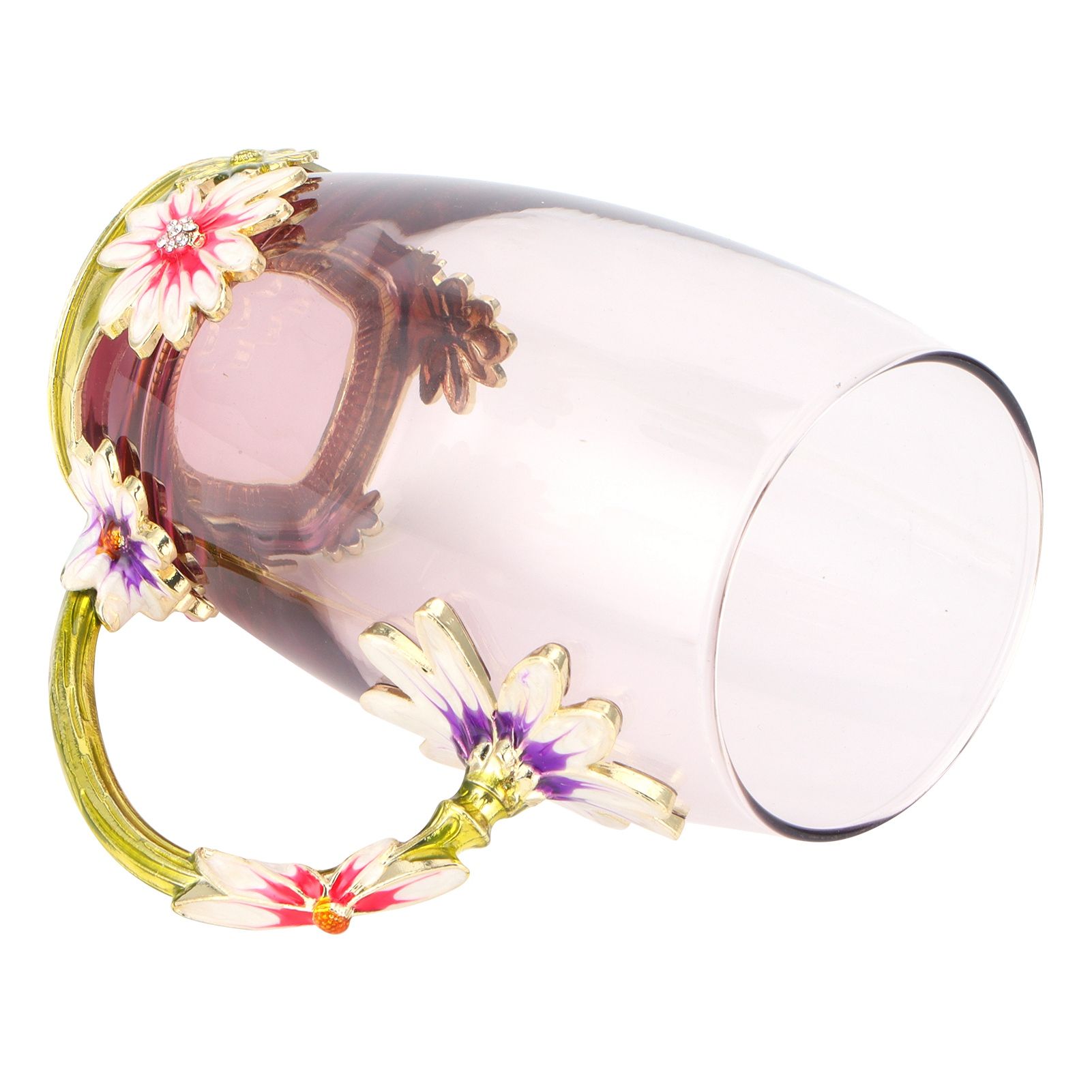 Glass Cup Innovative Flower Tea Cup with Spoon Drink Mug Birthday Christmas view 7
