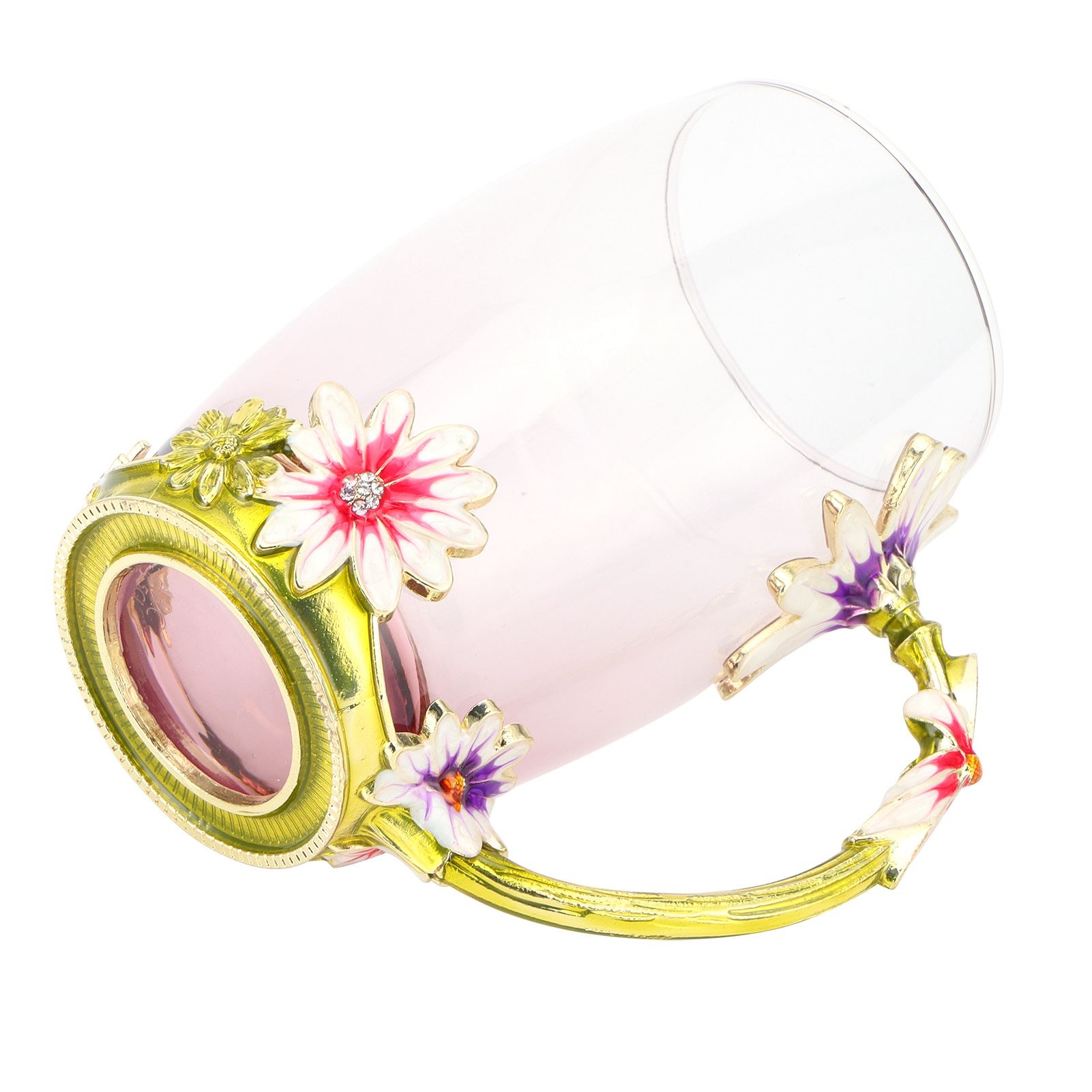 Glass Cup Innovative Flower Tea Cup with Spoon Drink Mug Birthday Christmas view 8