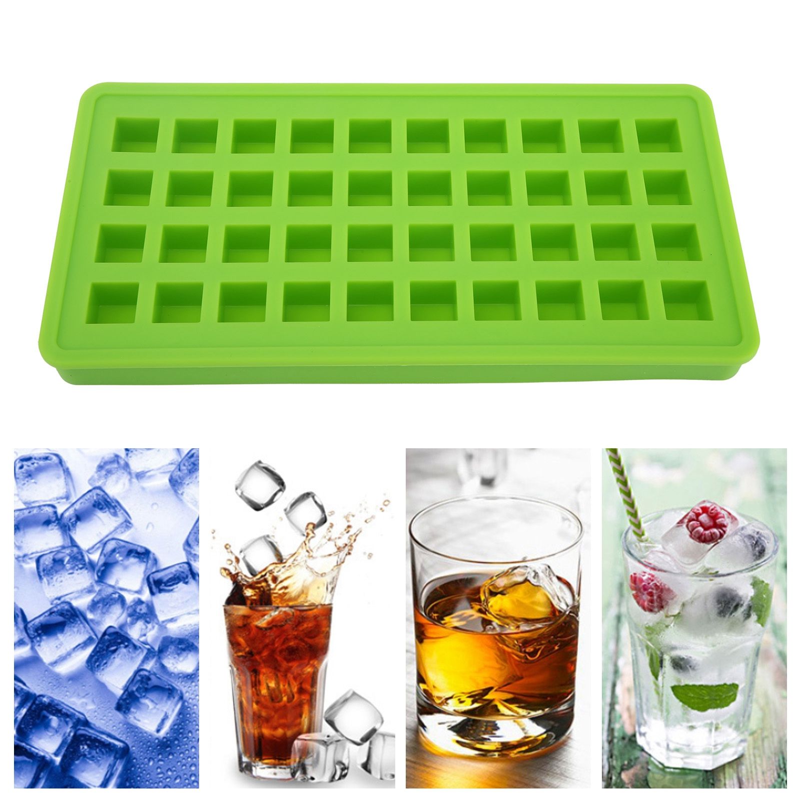 40Grids Silicone Ice Tray Square Shape Ice Cubes Maker Mold DIY Kitchen view 12