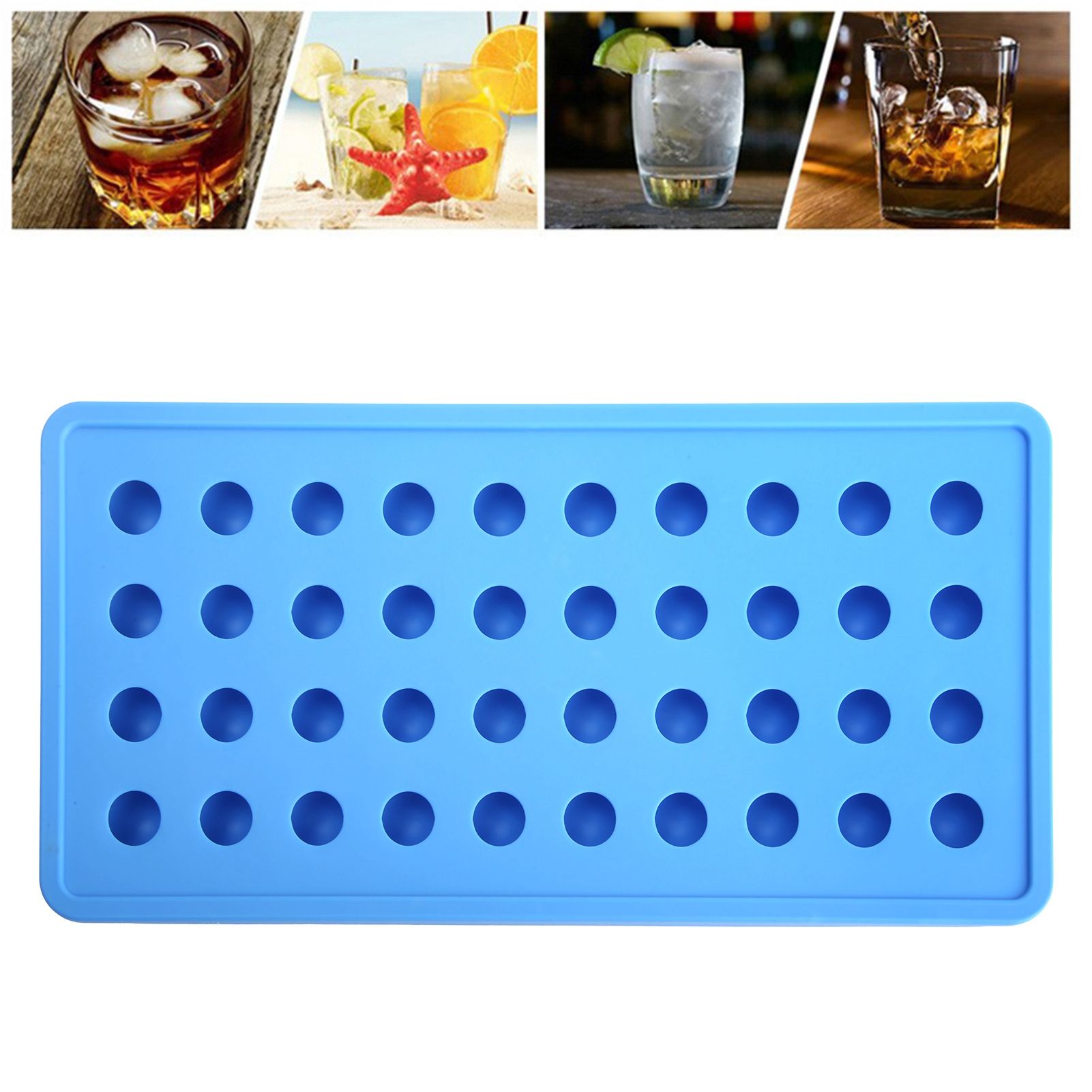 40 Holes Silicone Ice Ball Maker Mold Ice Cubes Tray Mould for Party Bar view 11