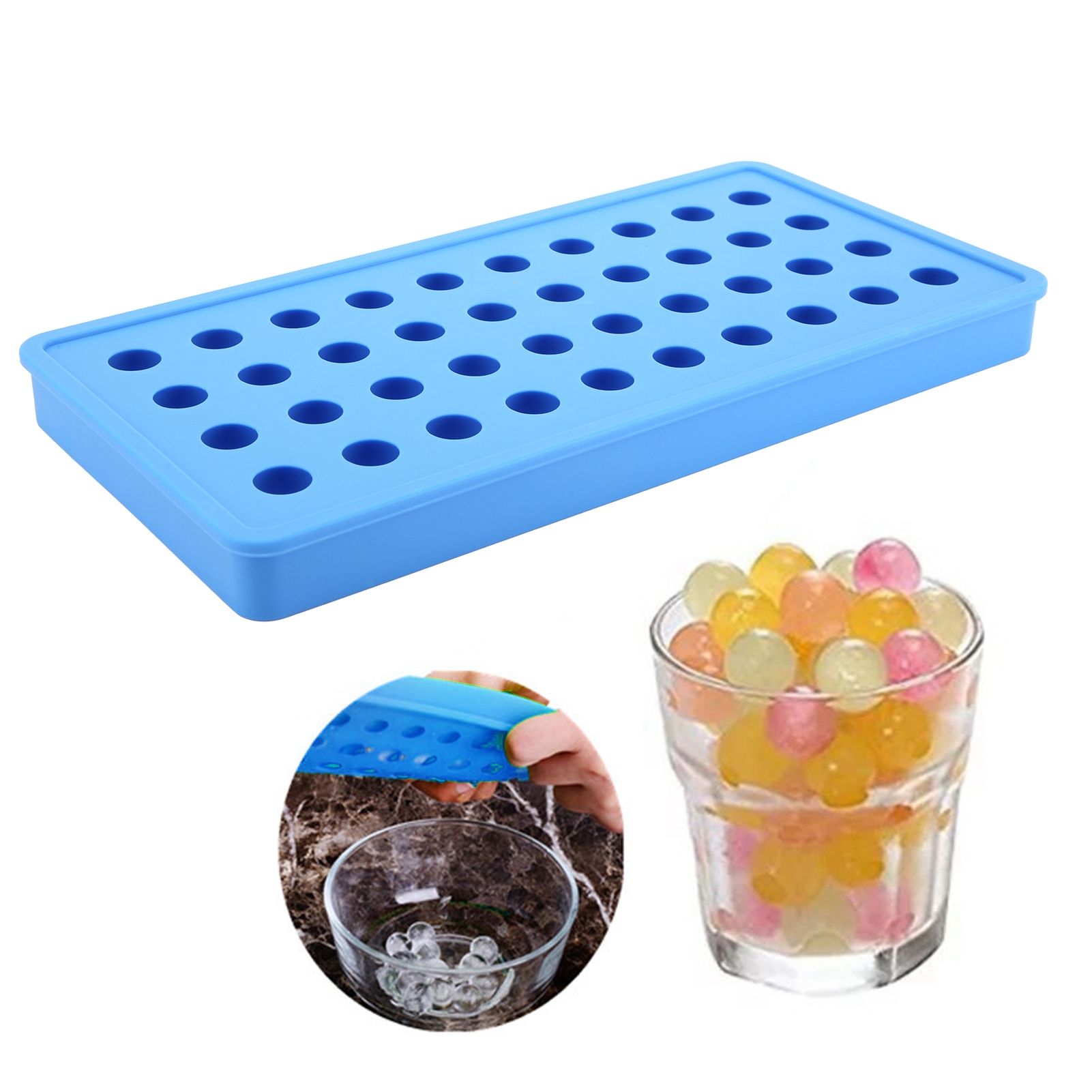 40 Holes Silicone Ice Ball Maker Mold Ice Cubes Tray Mould for Party Bar view 12