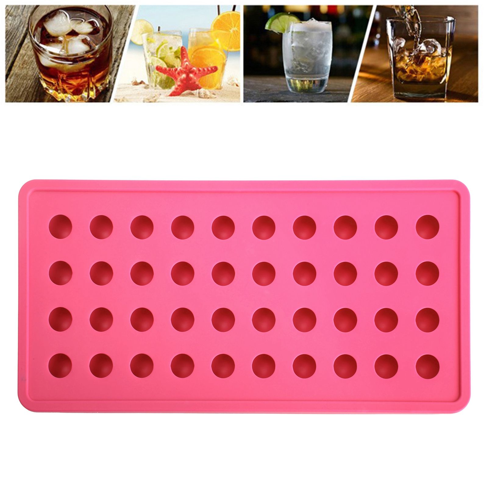 40 Holes Silicone Ice Ball Maker Mold Ice Cubes Tray Mould for Party Bar view 11