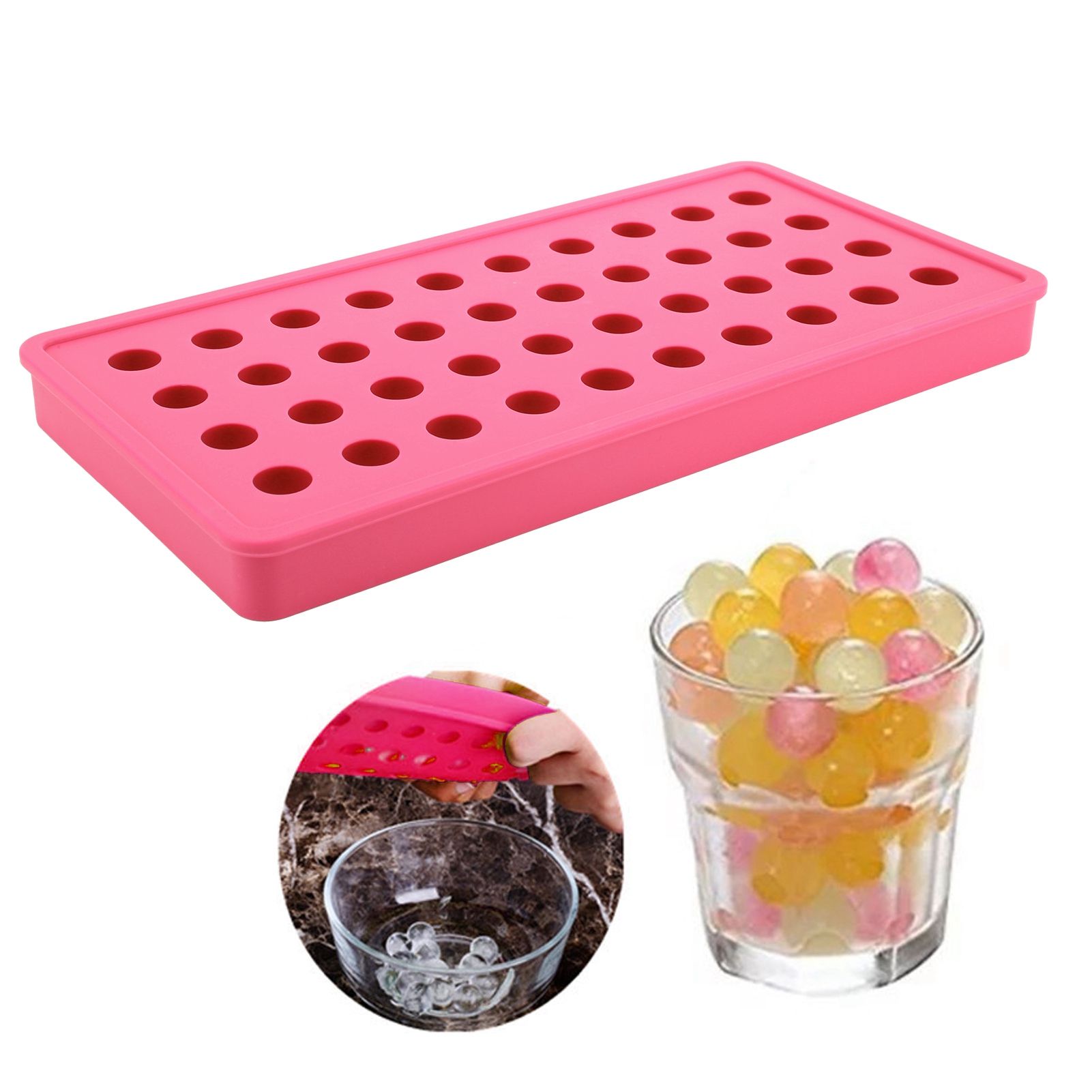 40 Holes Silicone Ice Ball Maker Mold Ice Cubes Tray Mould for Party Bar view 12