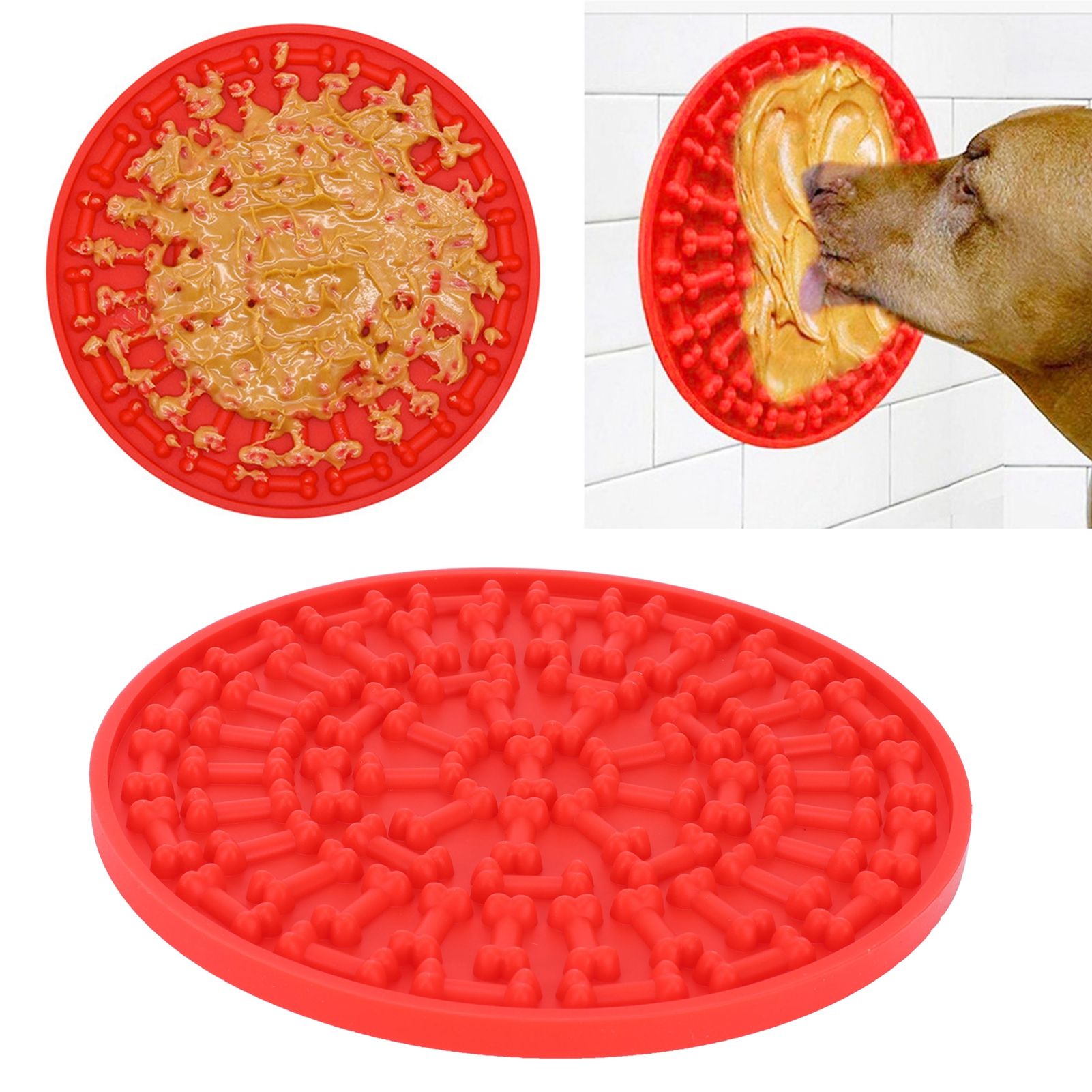 Dog Feeding Pad Silicone Dog Feeding Mat with Suction Cup Pet Supplies for view 11
