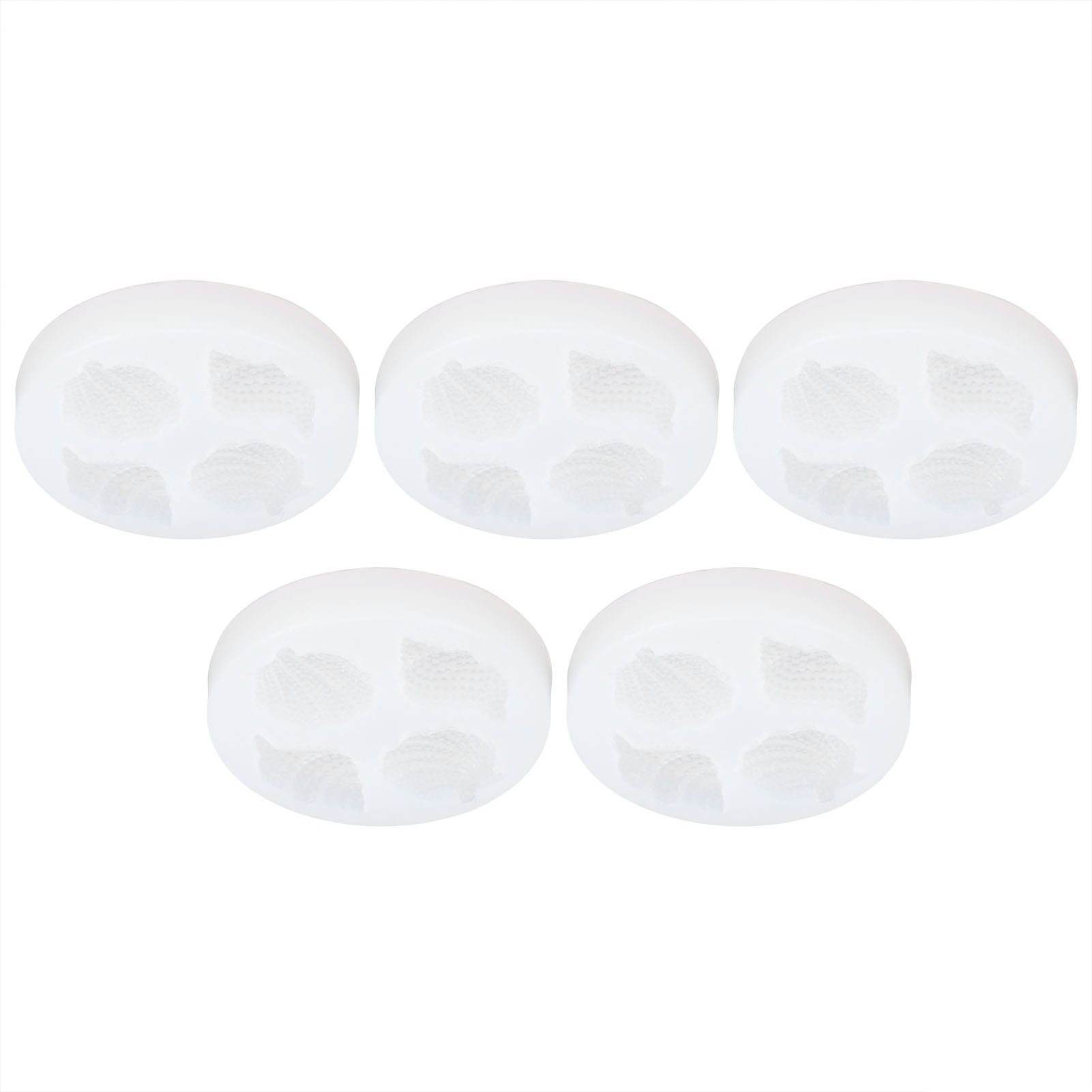 5PCS Silicone Mold Shell Conch Mirror Epoxy DIY Crafts Decoration Mold for view 9