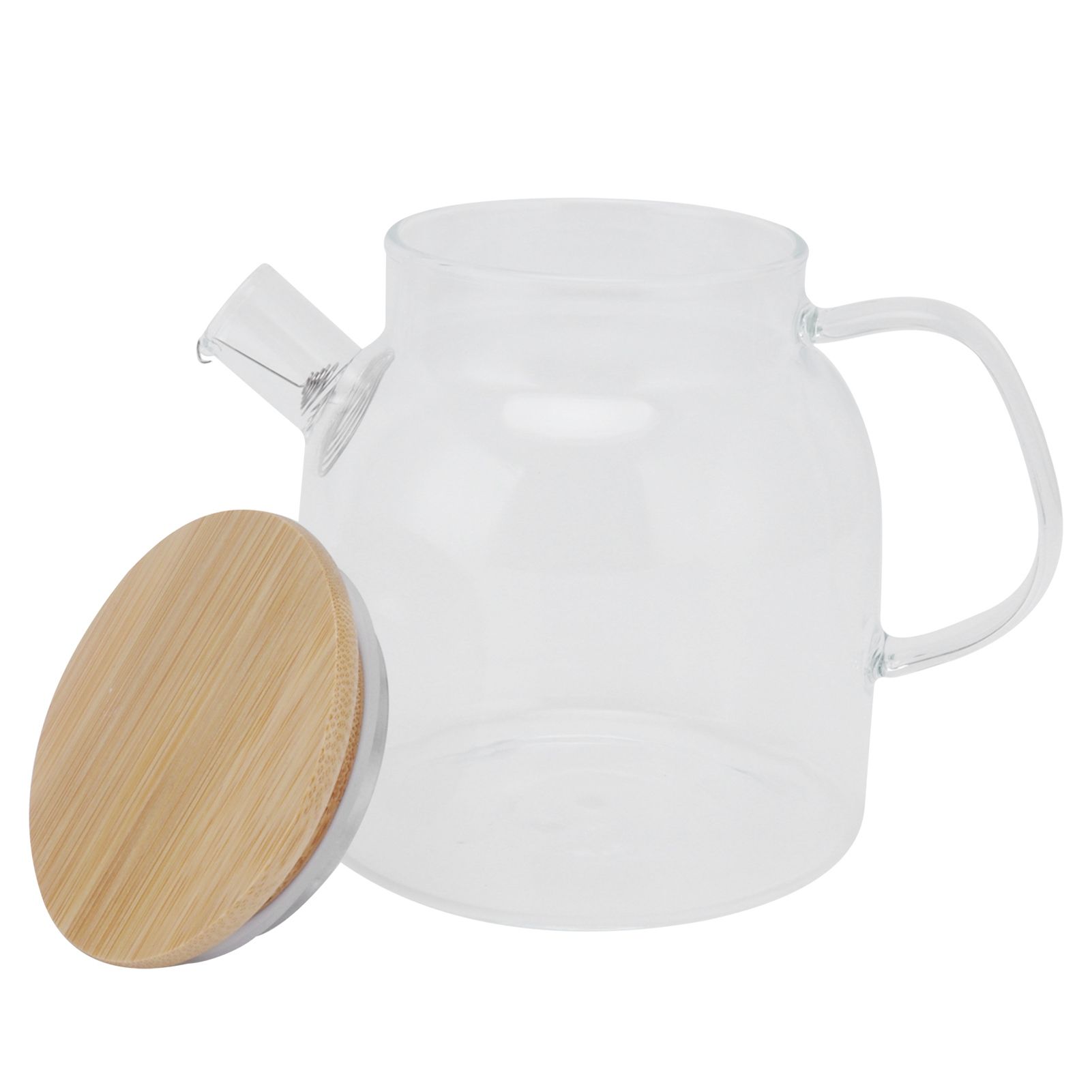 Transparent Glass Tea Pot 600ml Large Capacity Heat Resistant Water Kettle for view 10