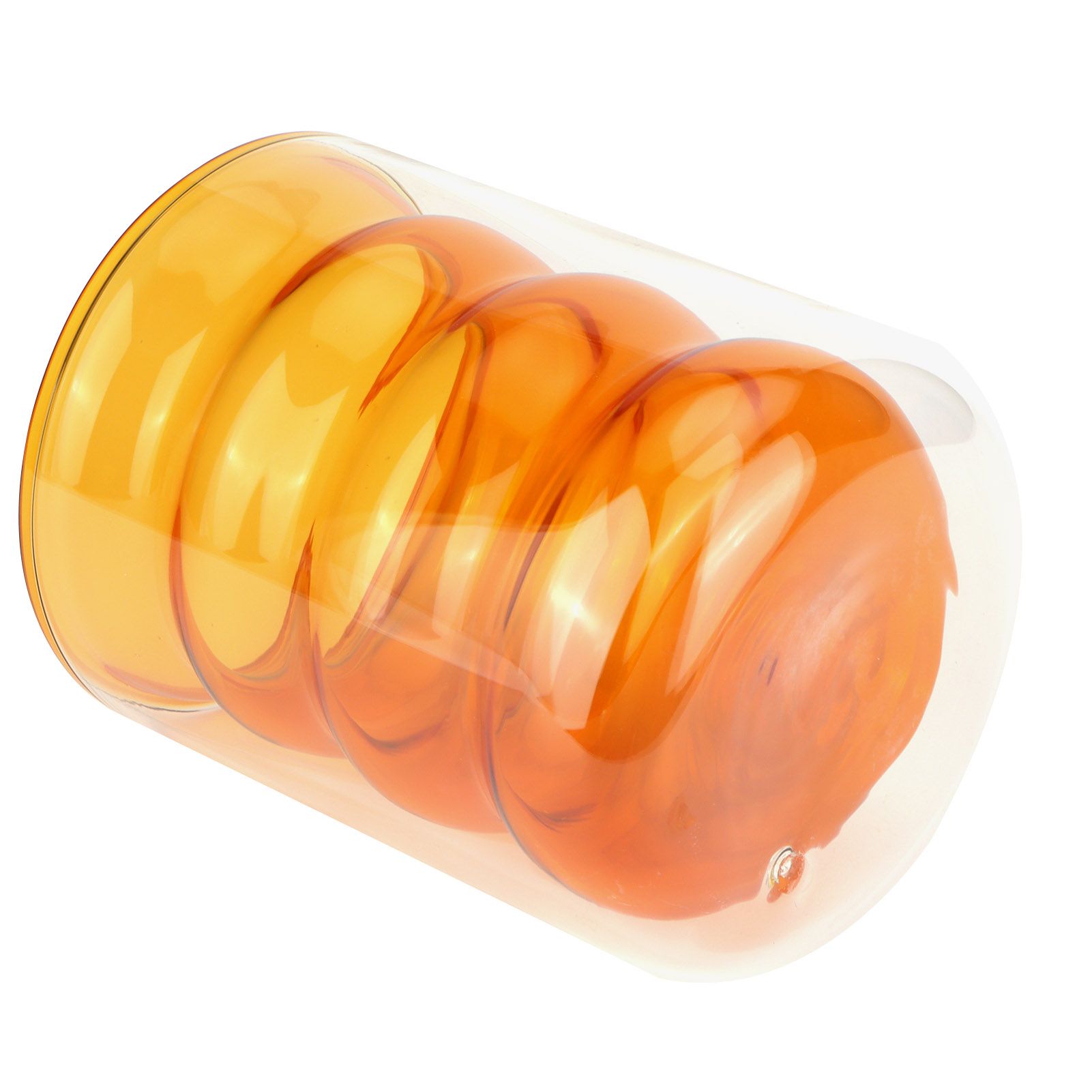 200ml DoubleLayer Glass Mug HeatResistant 3 Dimensional Spiral Cup for Office