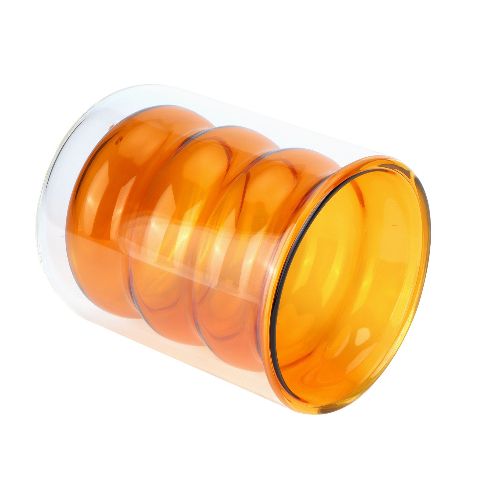 200ml DoubleLayer Glass Mug HeatResistant 3 Dimensional Spiral Cup for Office view 4