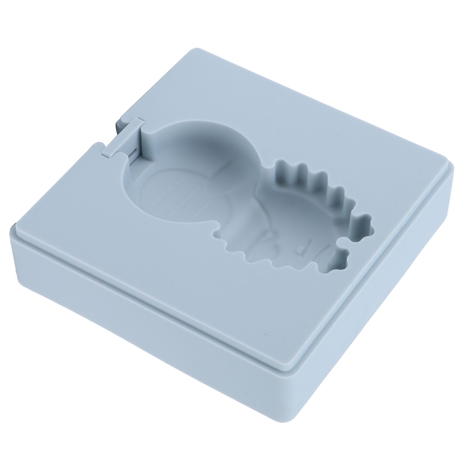 Grey Silicone Mold Cartoon Cute Homemade Ice Cream Mould with Lid and Wooden view 7