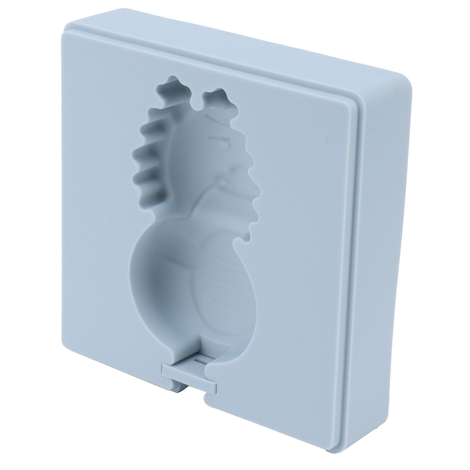 Grey Silicone Mold Cartoon Cute Homemade Ice Cream Mould with Lid and Wooden view 8