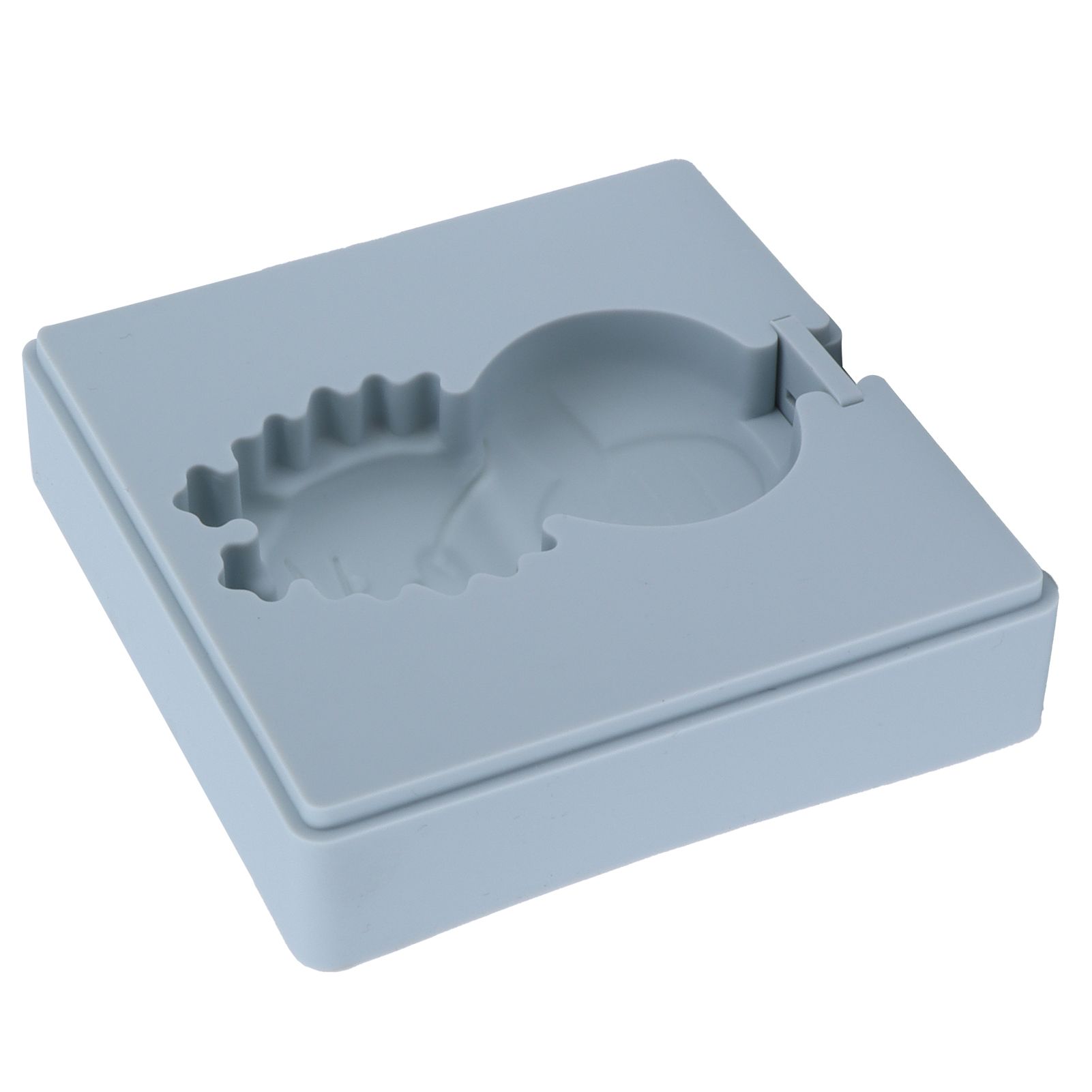 Grey Silicone Mold Cartoon Cute Homemade Ice Cream Mould with Lid and Wooden view 9