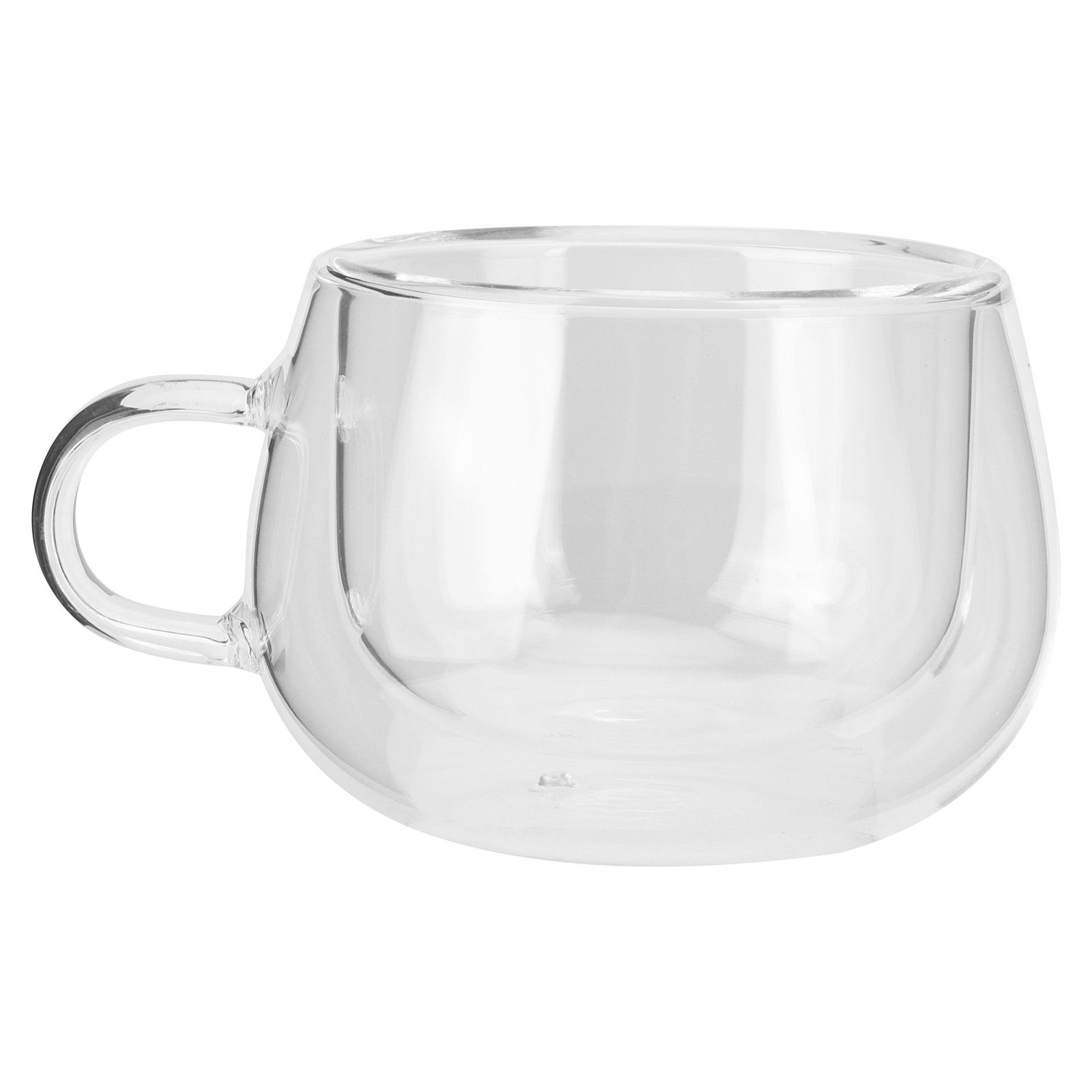 150ml DoubleLayer Glass Cup with Handle Transparent Coffee Mug for Home view 2