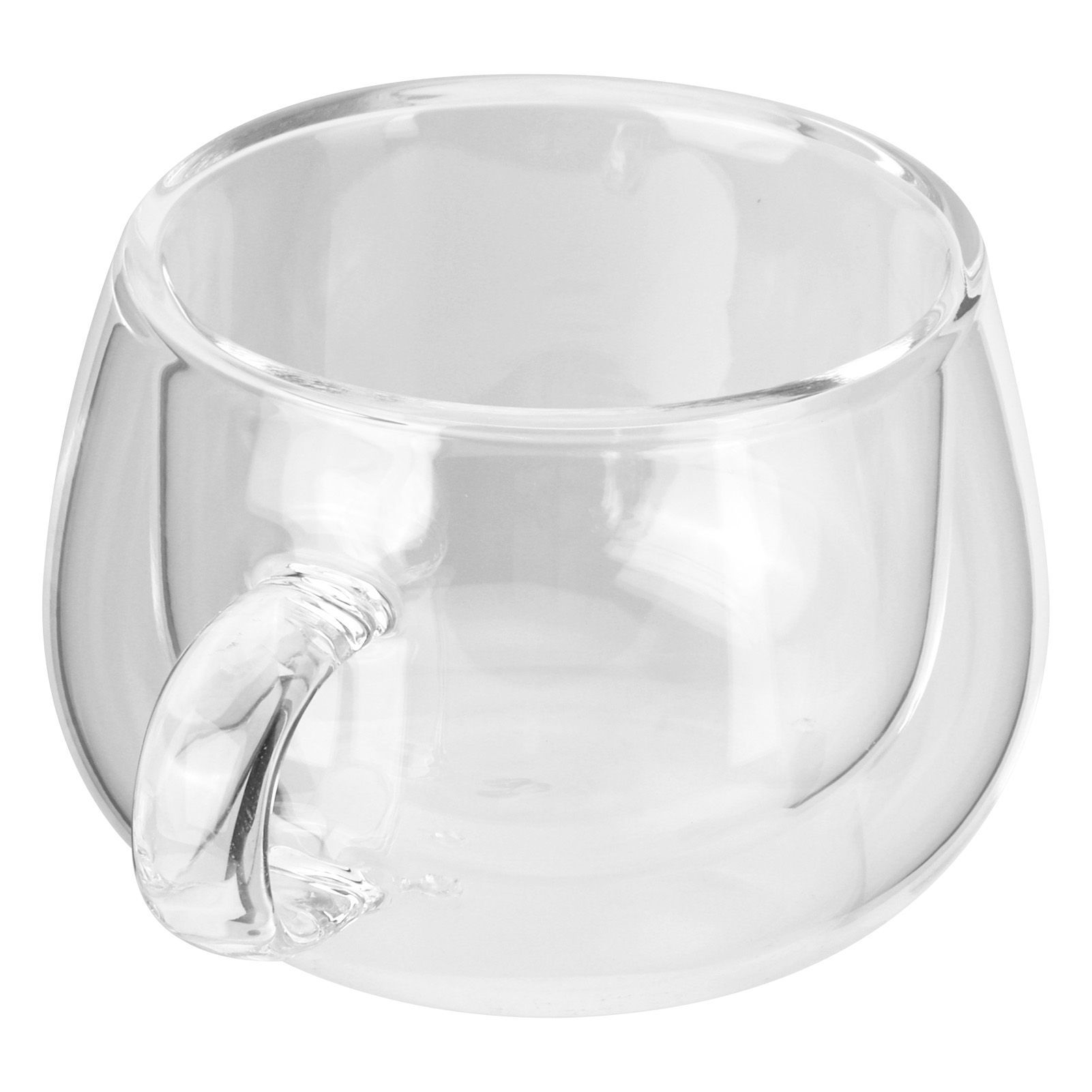 150ml DoubleLayer Glass Cup with Handle Transparent Coffee Mug for Home view 3