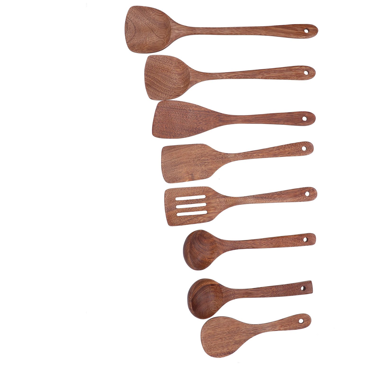 8Pcs Kitchen Tools Set Wooden Spatula Shovel Spoons Mixing Stirring Serving view 10