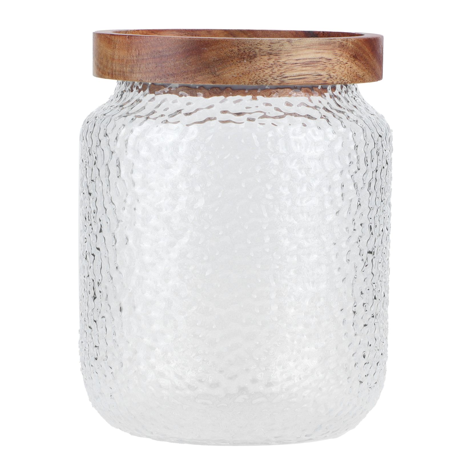 Glass Jar Set Wide Storage Canister with Airtight Wood Lid for Coffee Bean view 2