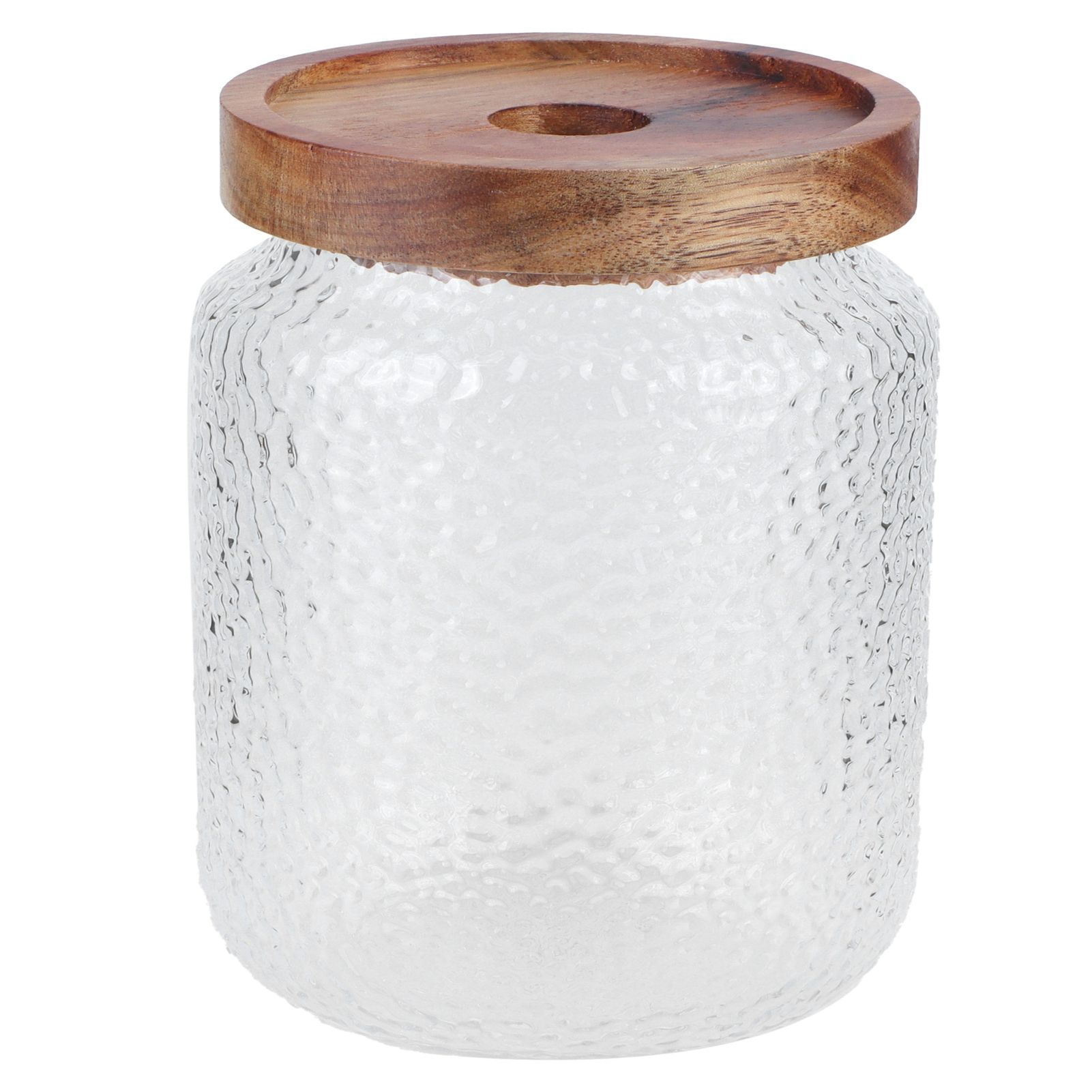 Glass Jar Set Wide Storage Canister with Airtight Wood Lid for Coffee Bean view 3