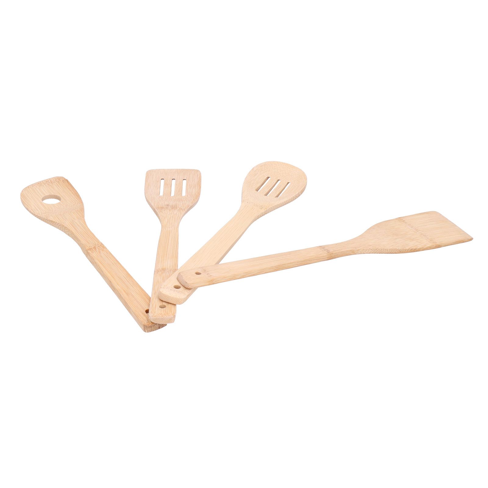 4Pcs/Set Cooking Spoon Square Spatula Circular Slotted Spatula Kitchen Utensil view 8