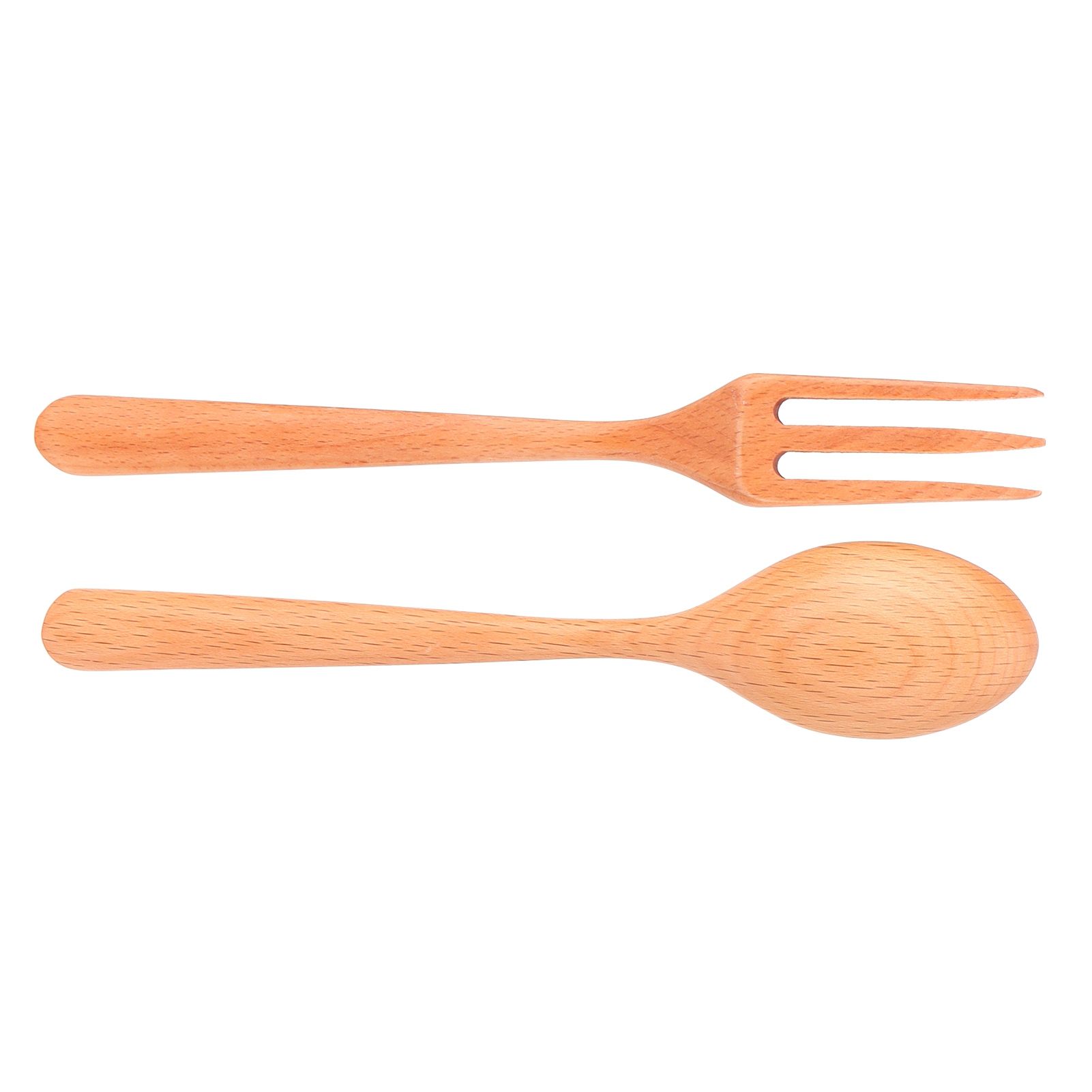 2Pcs/Set Heat Resistance Wood Fork and Spoon Durable Kitchen Utensil for Home view 8