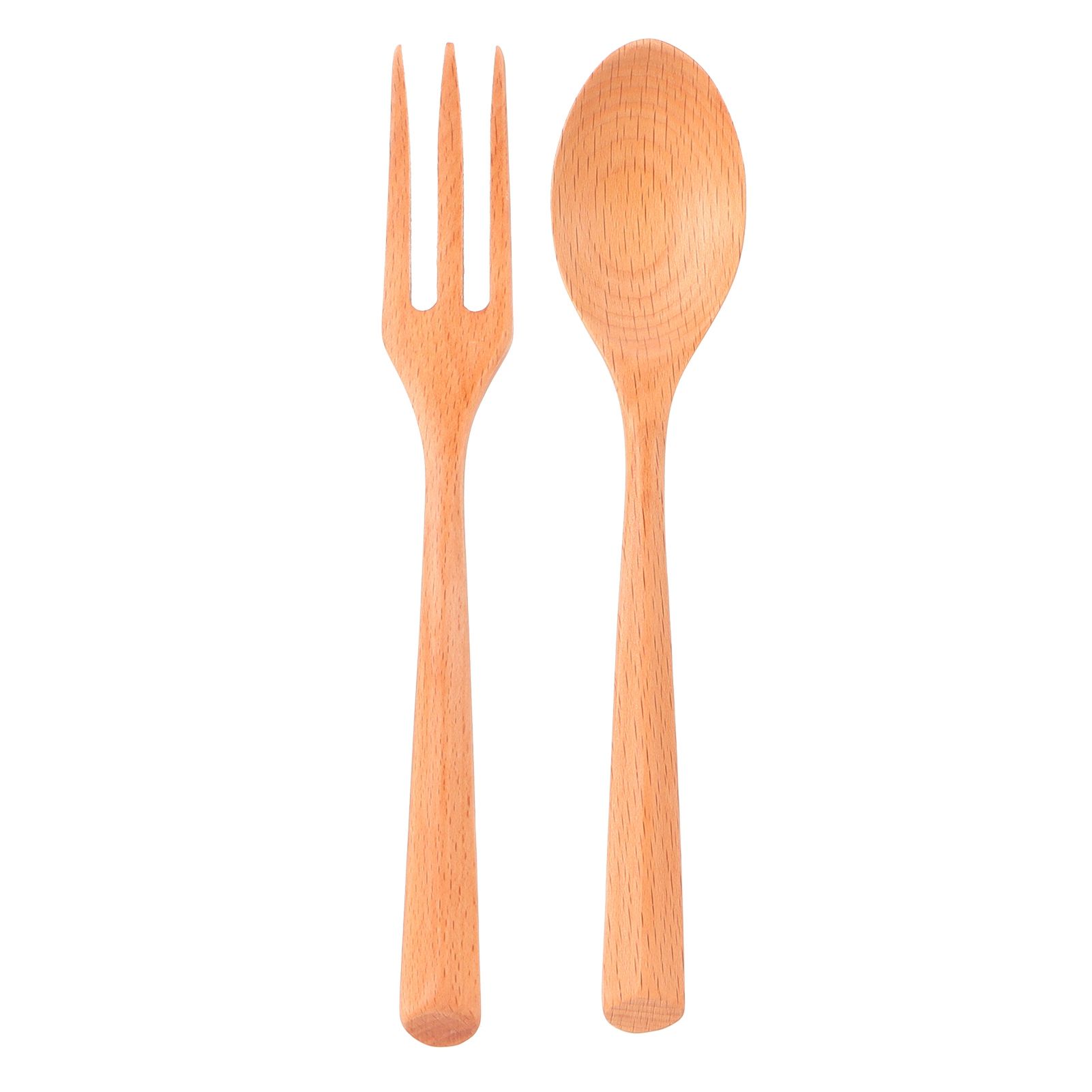2Pcs/Set Heat Resistance Wood Fork and Spoon Durable Kitchen Utensil for Home view 10