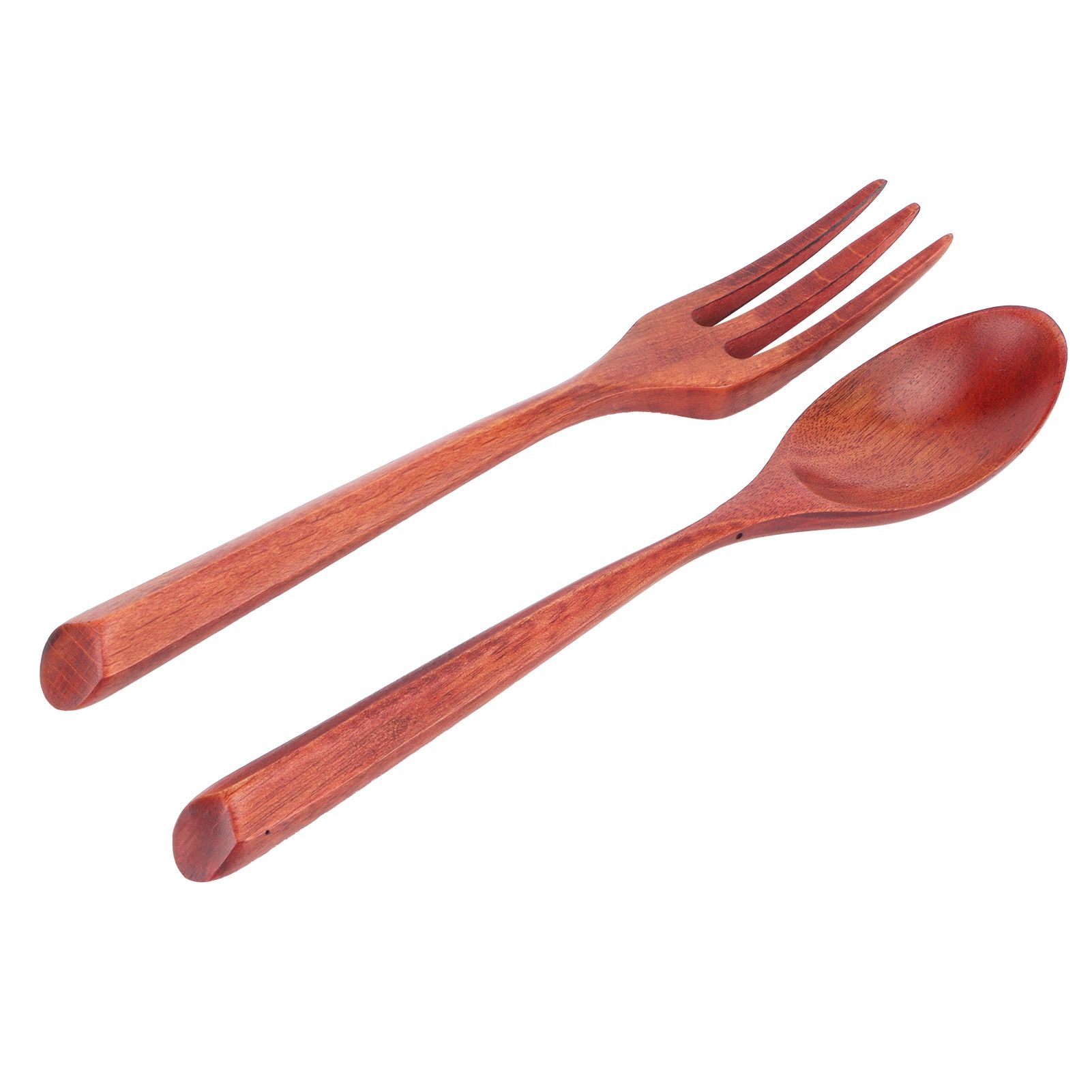 2Pcs/Set Heat Resistance Wood Fork and Spoon Durable Kitchen Utensil for Home view 7