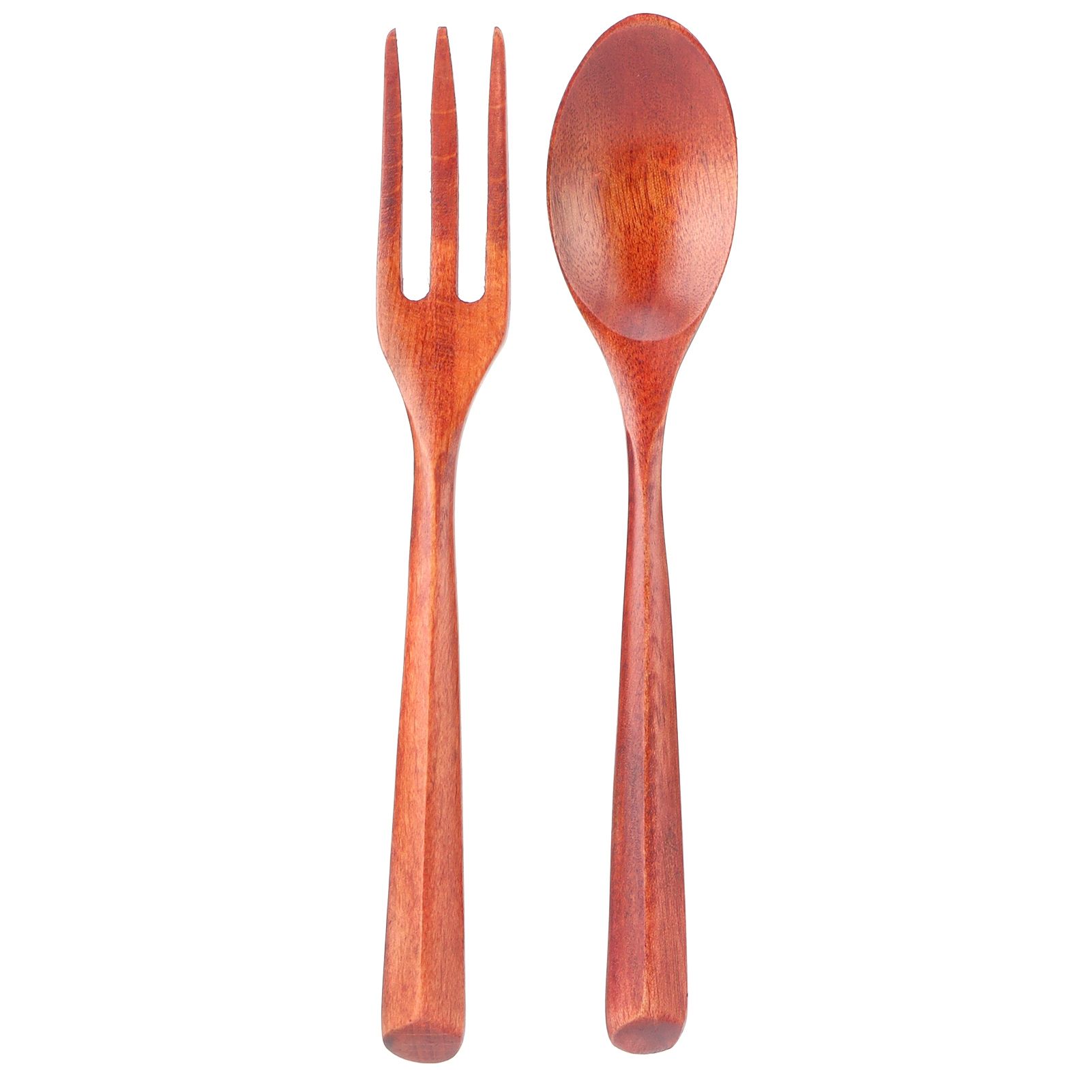 2Pcs/Set Heat Resistance Wood Fork and Spoon Durable Kitchen Utensil for Home view 10