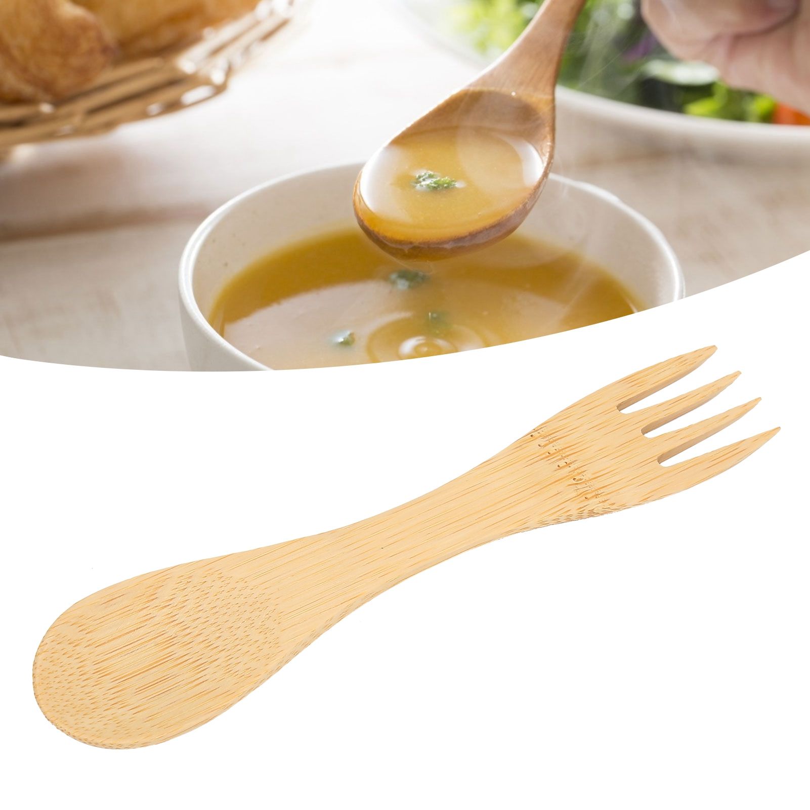 2 in 1 Kitchen Tableware HeatResistant Spoon Fork Intergrade Utensil for Home view 12