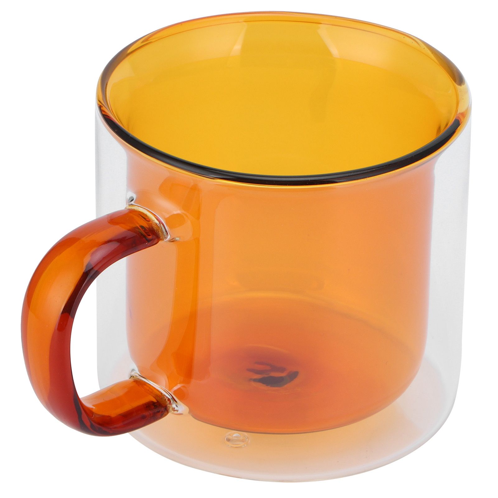 250ml DoubleLayer Mug HeatResistant Cylindrical Transparent Cup for Milk view 3