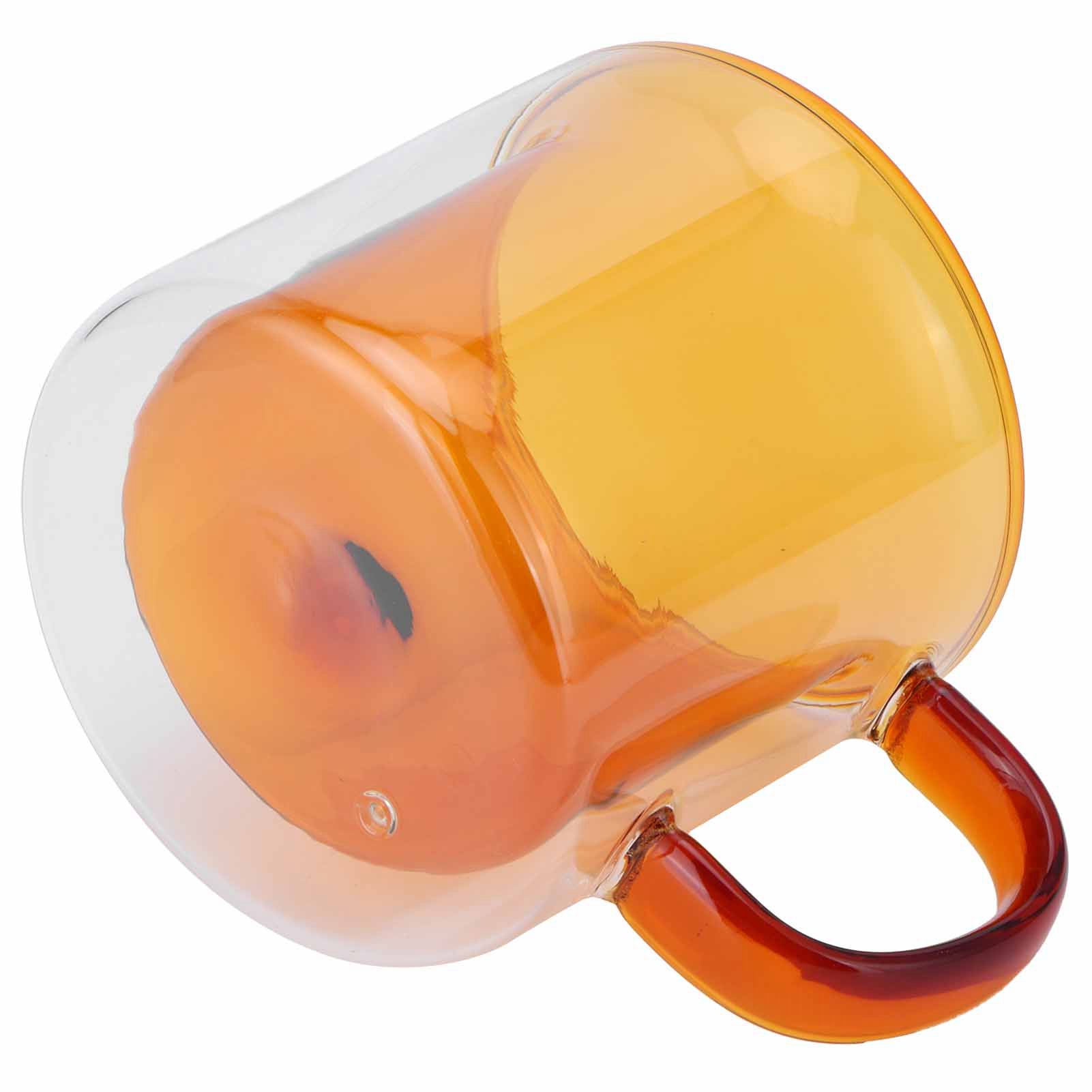 250ml DoubleLayer Mug HeatResistant Cylindrical Transparent Cup for Milk view 4