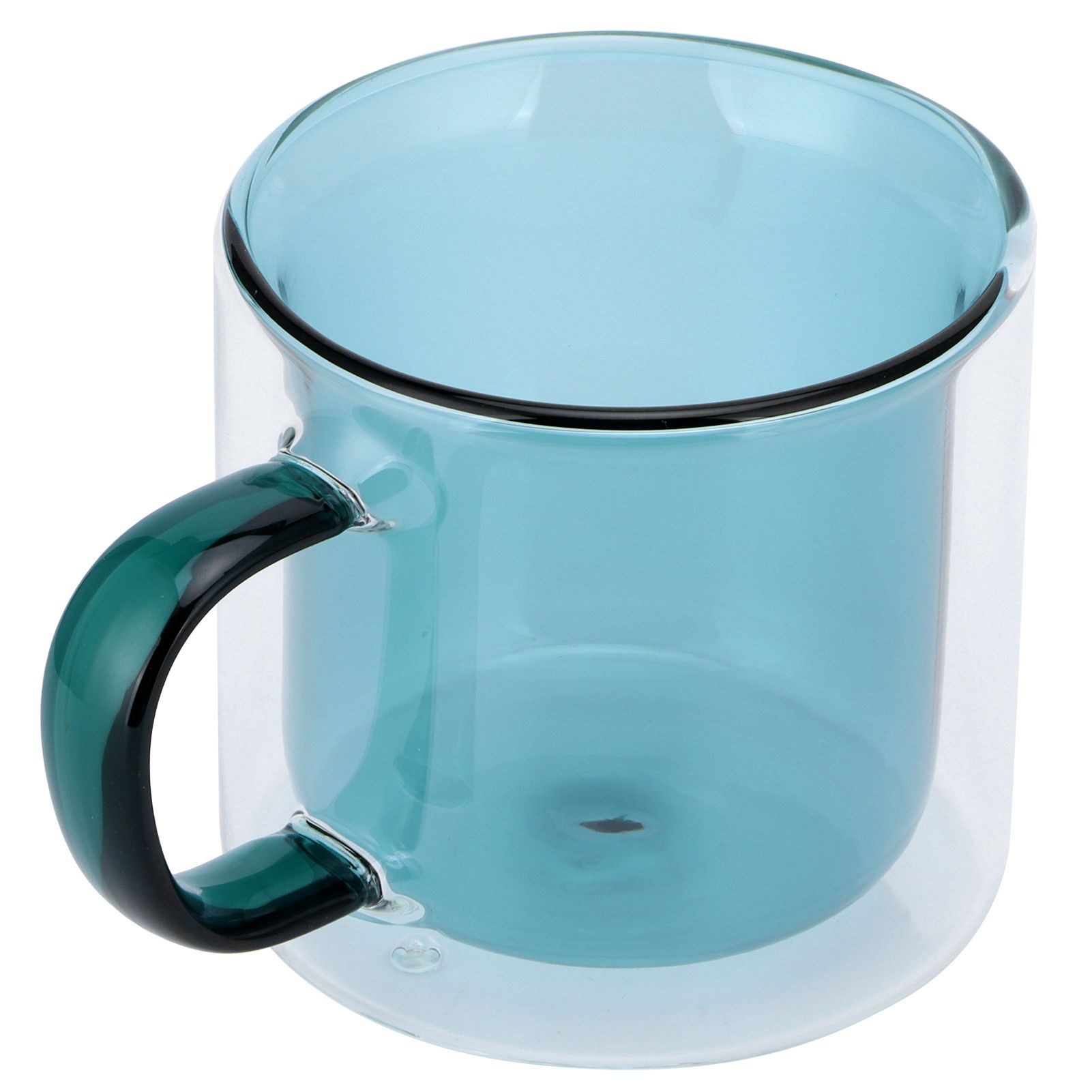 250ml DoubleLayer Mug HeatResistant Cylindrical Transparent Cup for Milk view 3