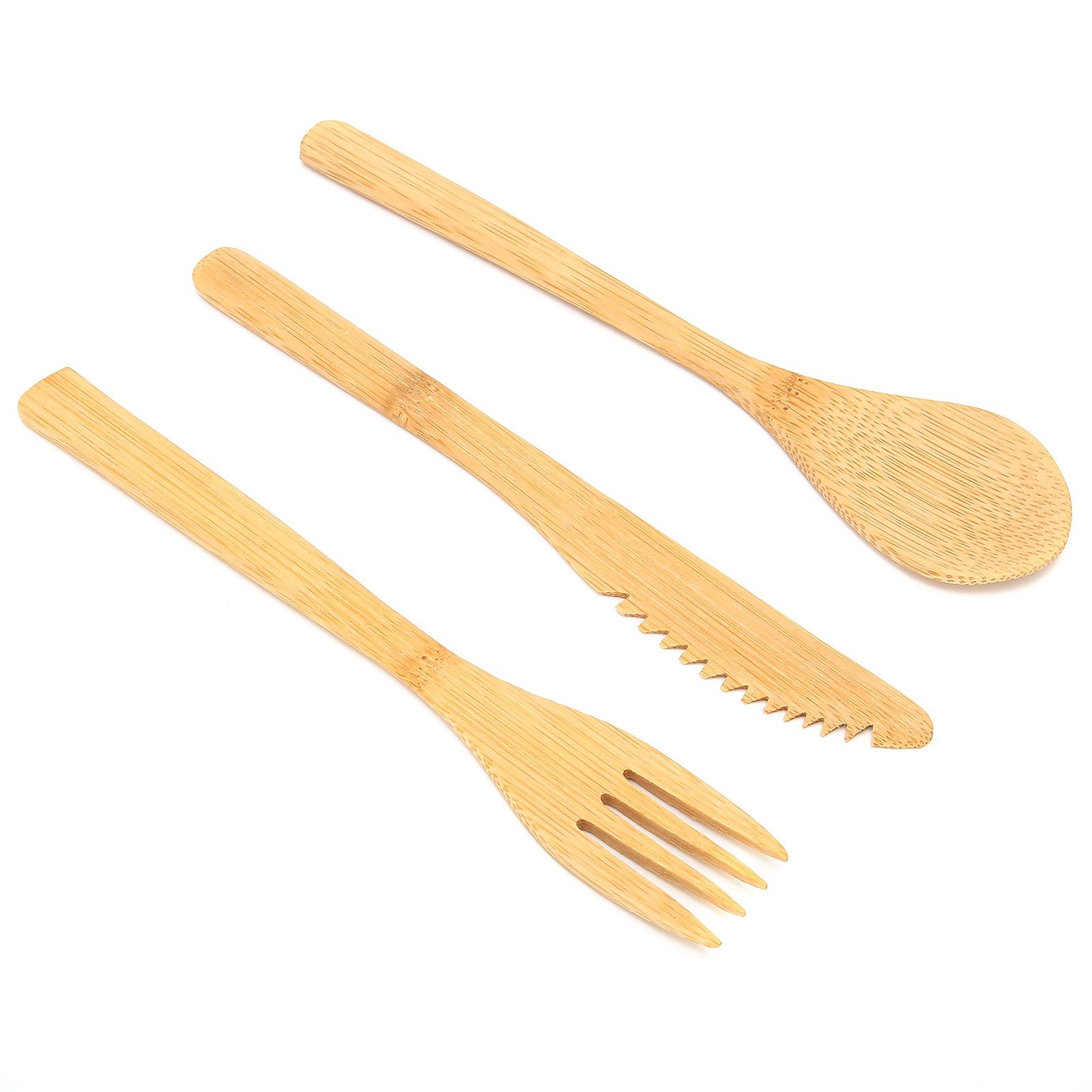 3Pcs Japanese Style Tableware Kitchen Fork Spoon Knife Set Home Tableware for view 3