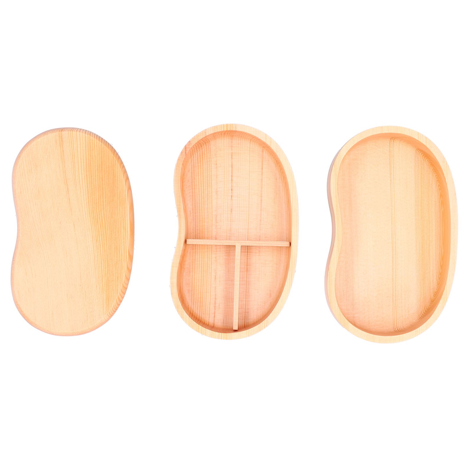Wooden Bento Box Simple Style Portble Lunch Box Food Storage Organizer for — image 1