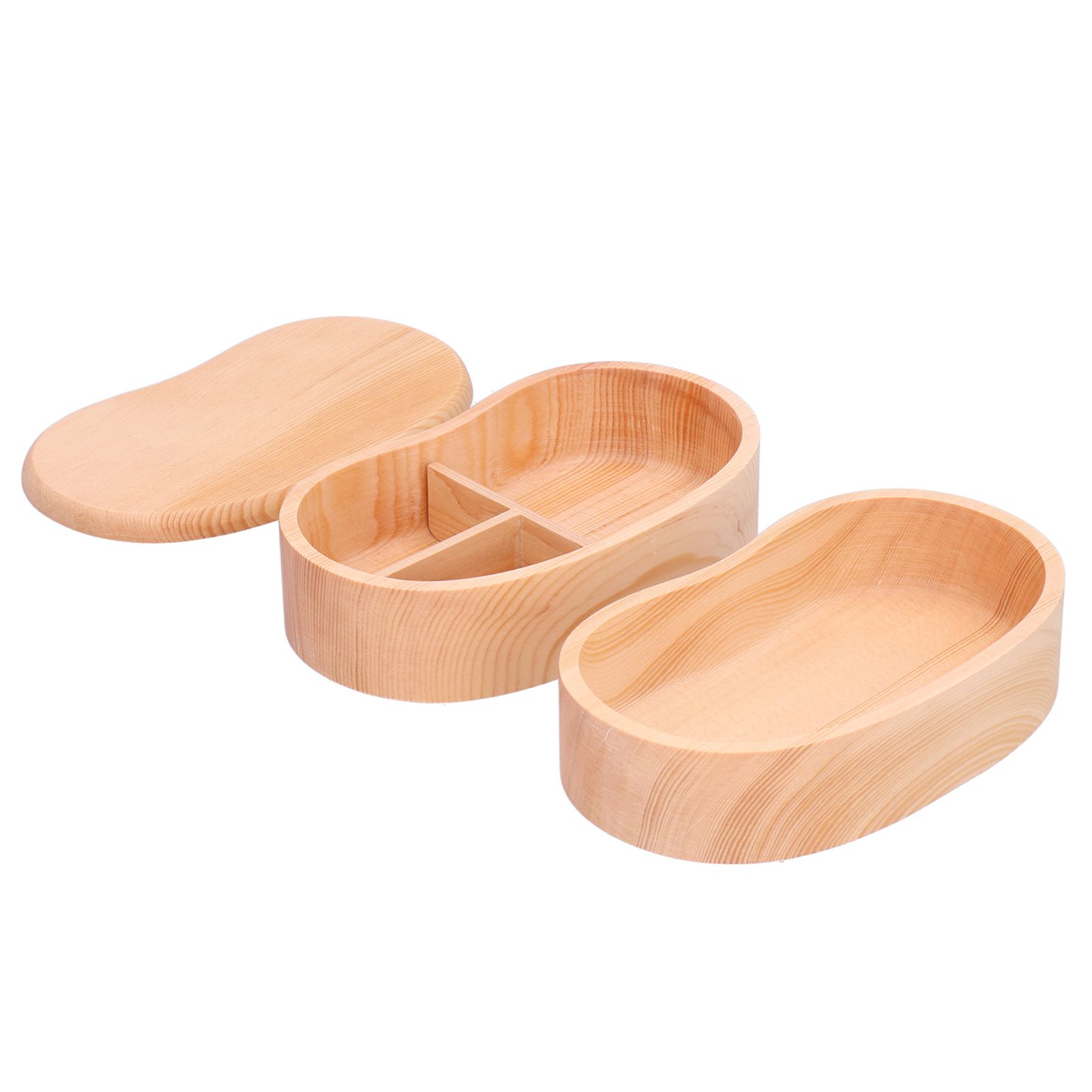 Wooden Bento Box Simple Style Portble Lunch Box Food Storage Organizer for view 4