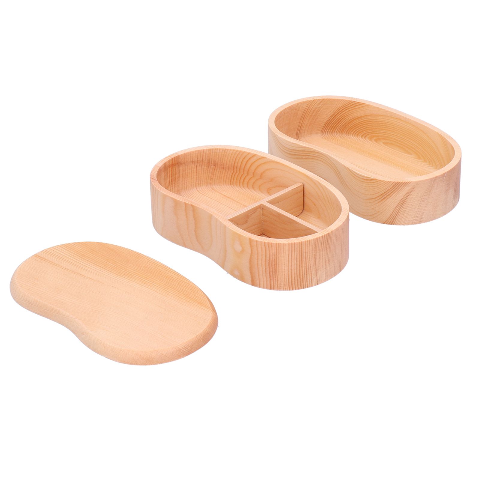 Wooden Bento Box Simple Style Portble Lunch Box Food Storage Organizer for view 5