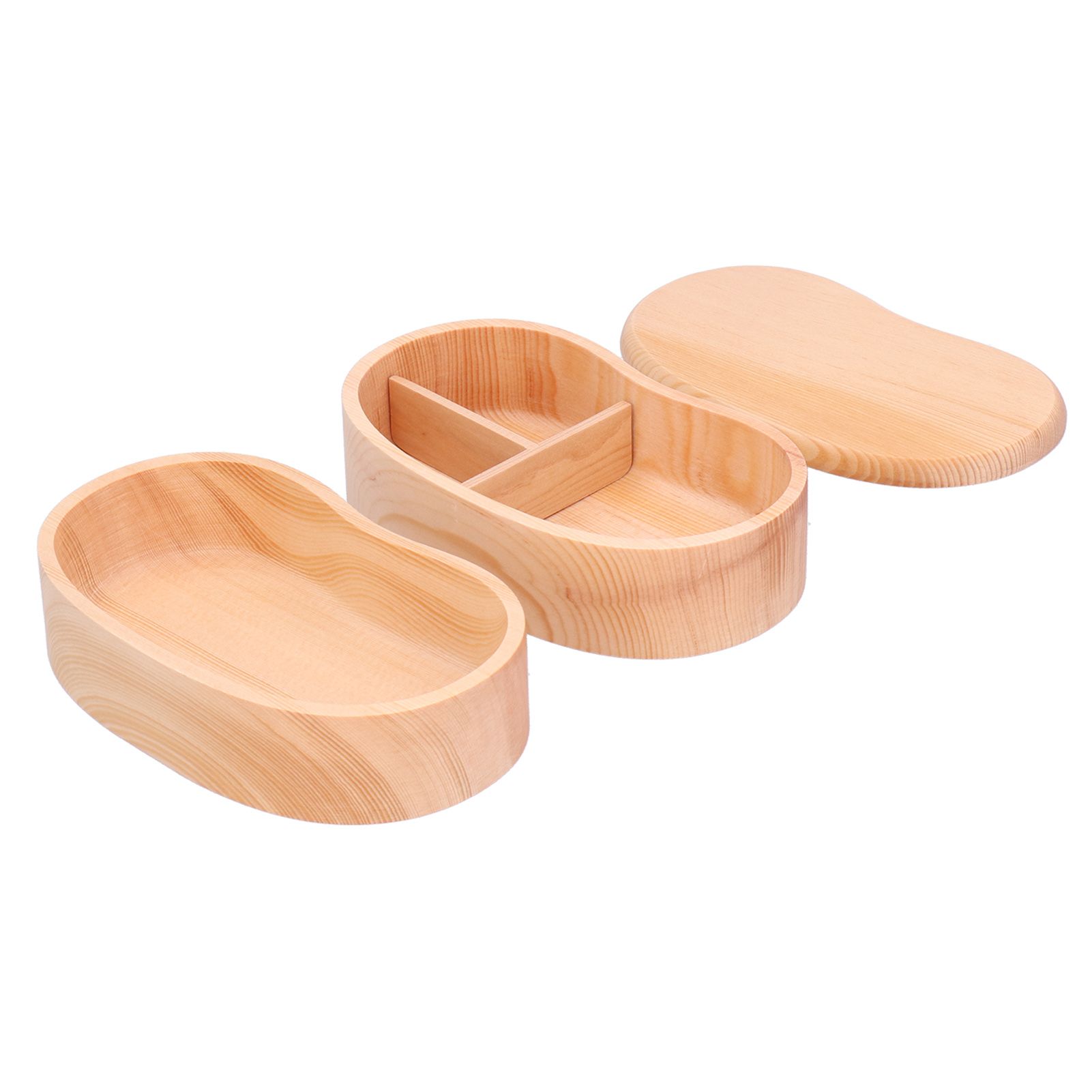 Wooden Bento Box Simple Style Portble Lunch Box Food Storage Organizer for view 6