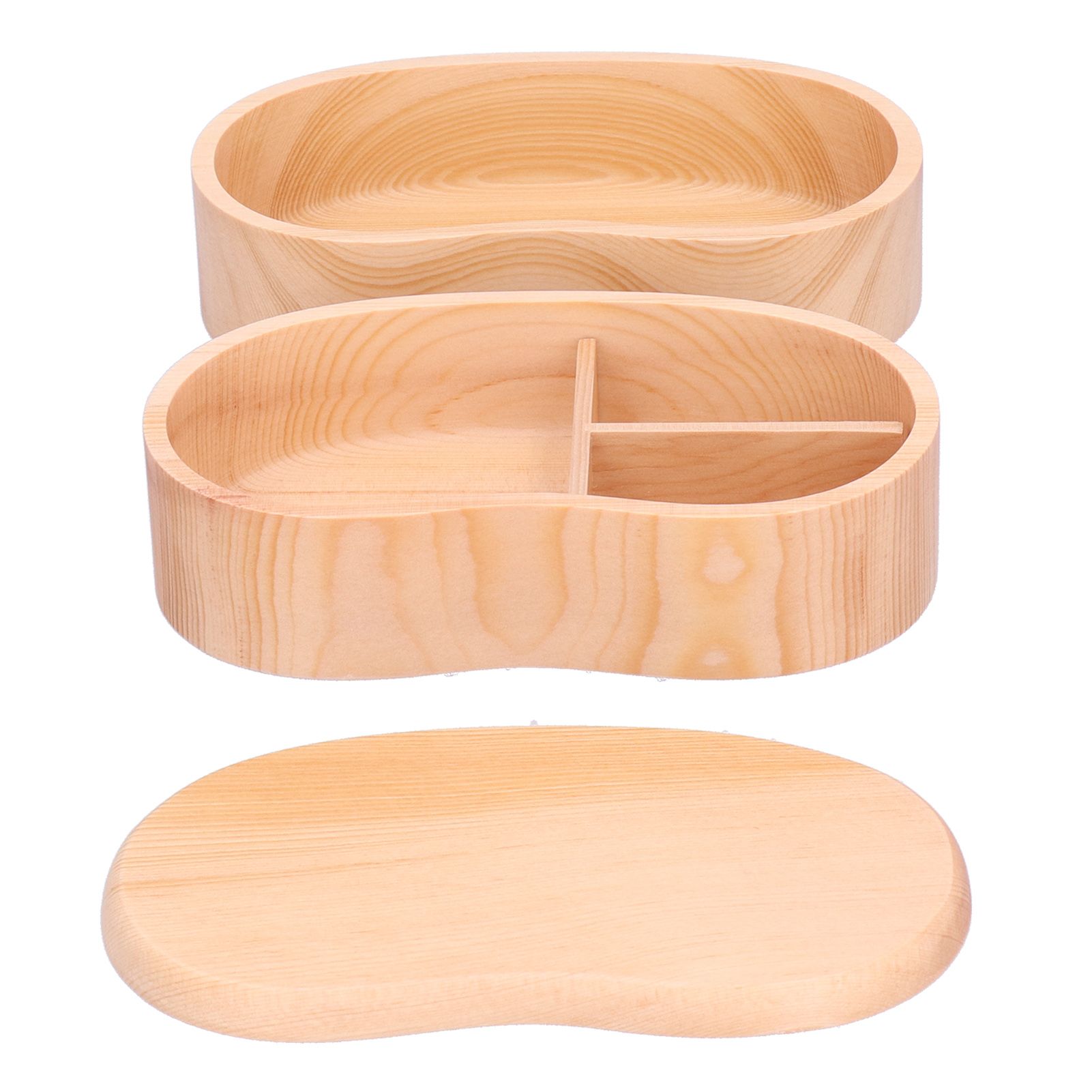Wooden Bento Box Simple Style Portble Lunch Box Food Storage Organizer for view 7