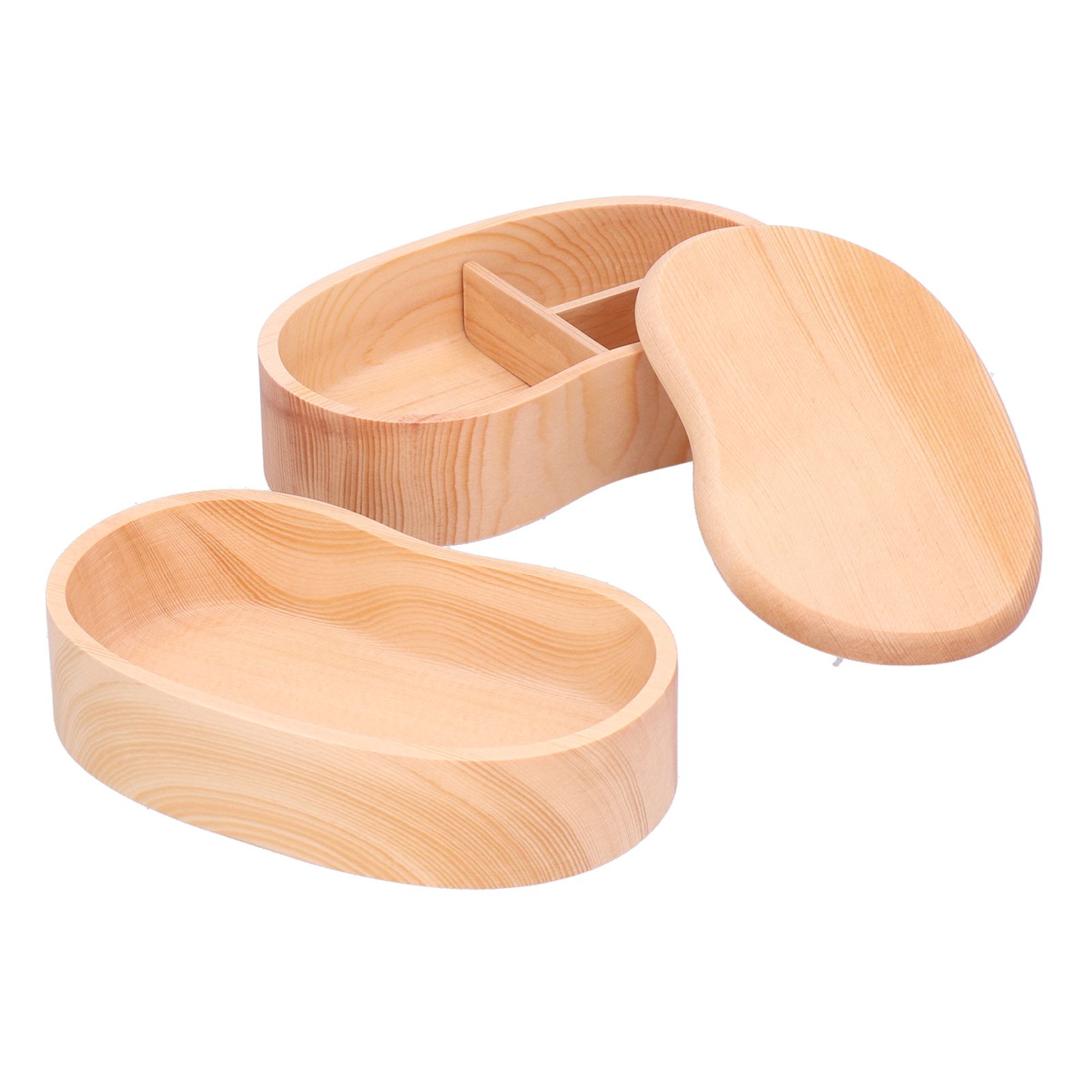 Wooden Bento Box Simple Style Portble Lunch Box Food Storage Organizer for view 8