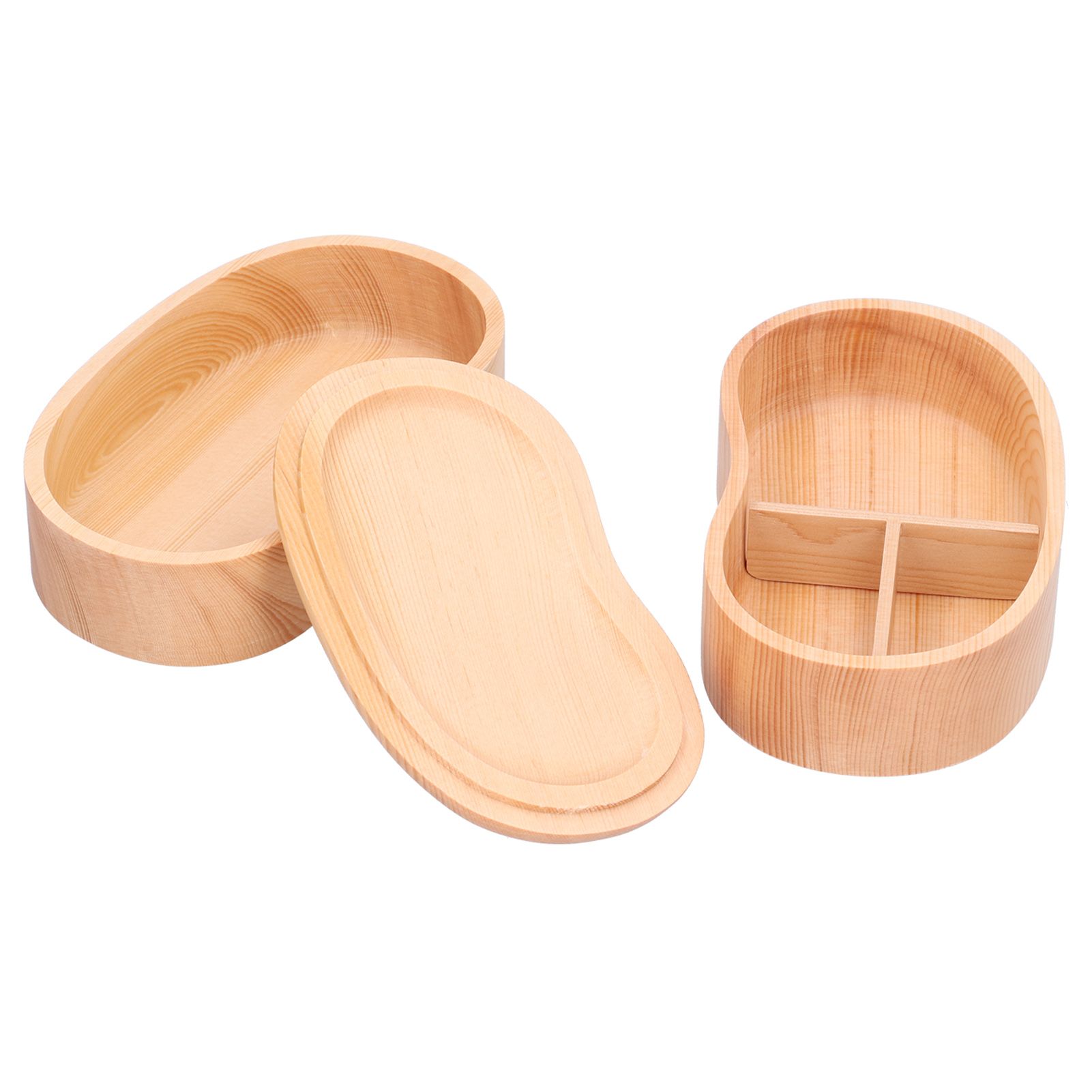 Wooden Bento Box Simple Style Portble Lunch Box Food Storage Organizer for view 9