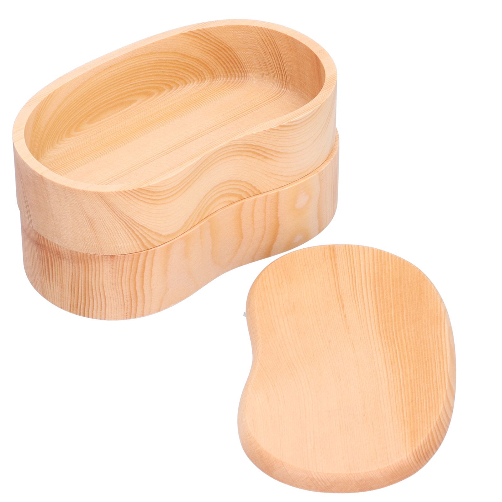 Wooden Bento Box Simple Style Portble Lunch Box Food Storage Organizer for view 11