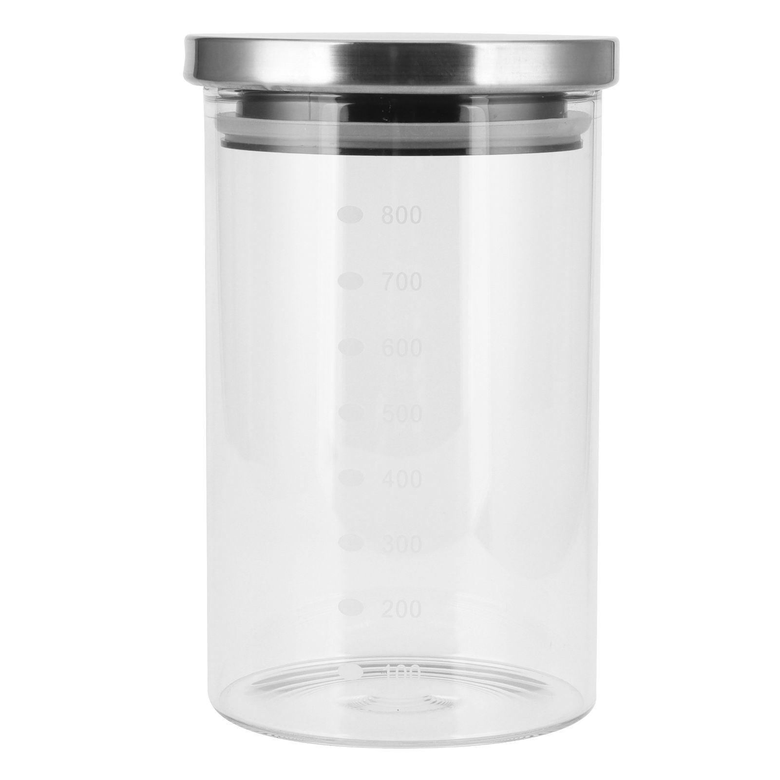Food Storage Container with Stainless Steel Lid and Graduation Line Kitchen view 2
