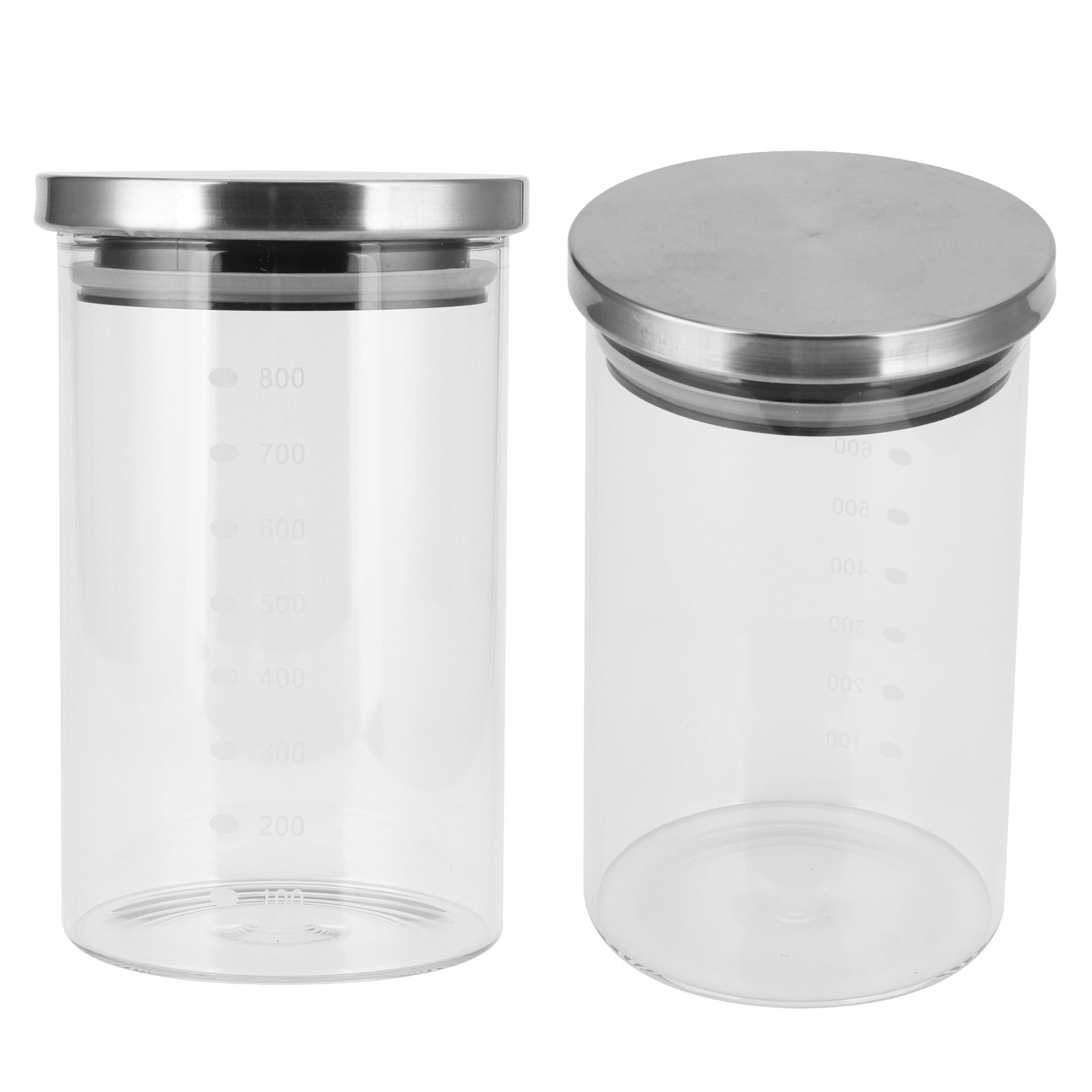 Food Storage Container with Stainless Steel Lid and Graduation Line Kitchen view 5