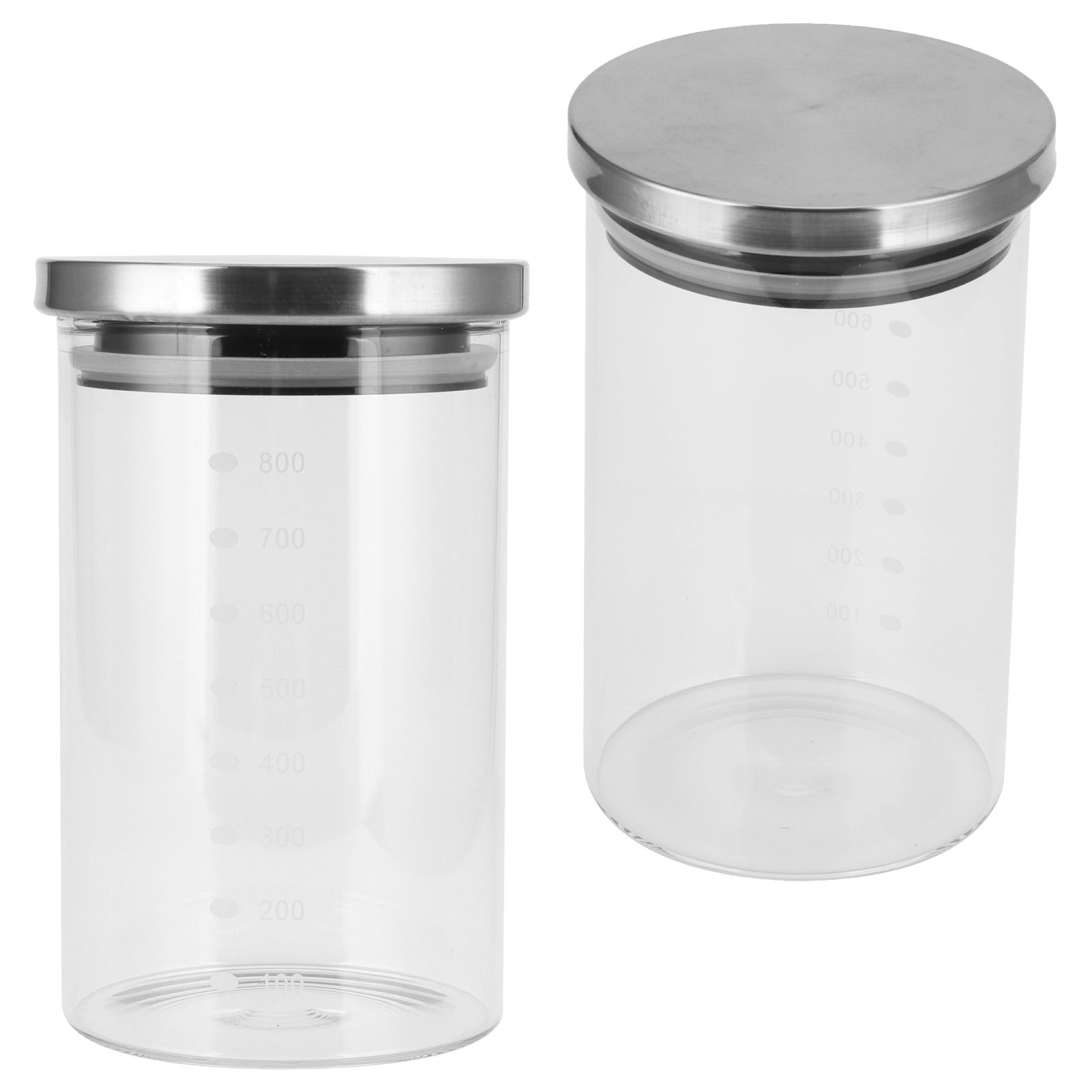 Food Storage Container with Stainless Steel Lid and Graduation Line Kitchen view 6