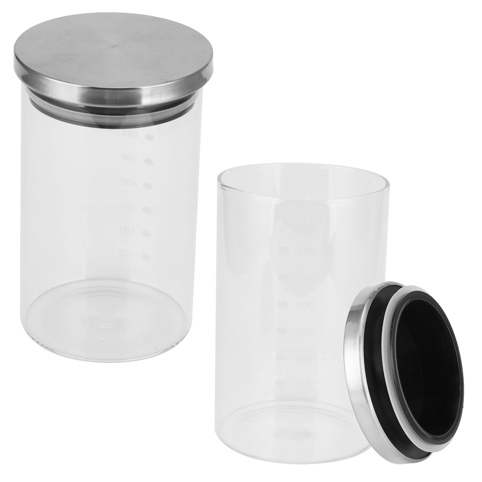 Food Storage Container with Stainless Steel Lid and Graduation Line Kitchen view 8