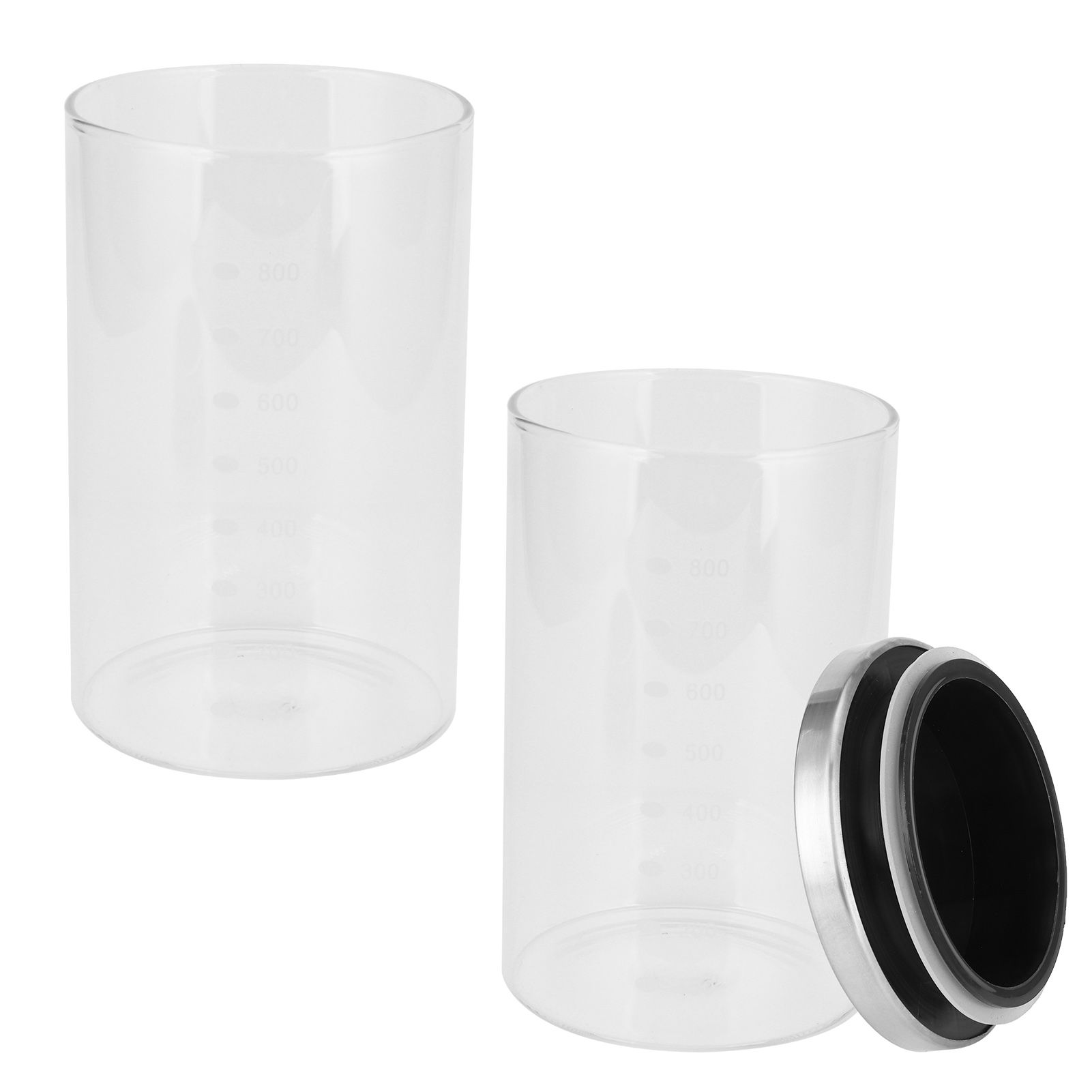 Food Storage Container with Stainless Steel Lid and Graduation Line Kitchen view 9