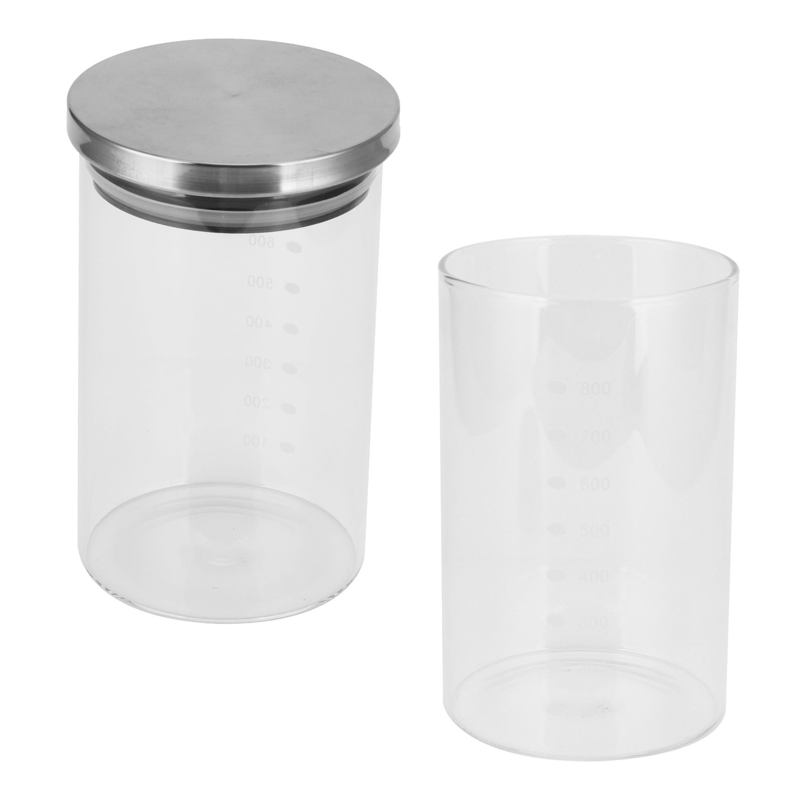 Food Storage Container with Stainless Steel Lid and Graduation Line Kitchen view 10