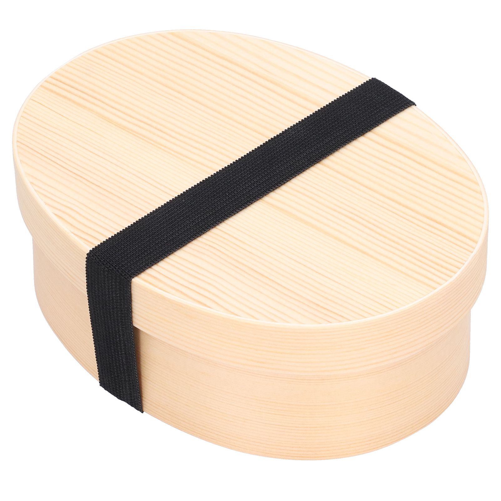 Wood Color Bento Box Oval Shape Sushi Lunch Box Food Storage Container for view 3